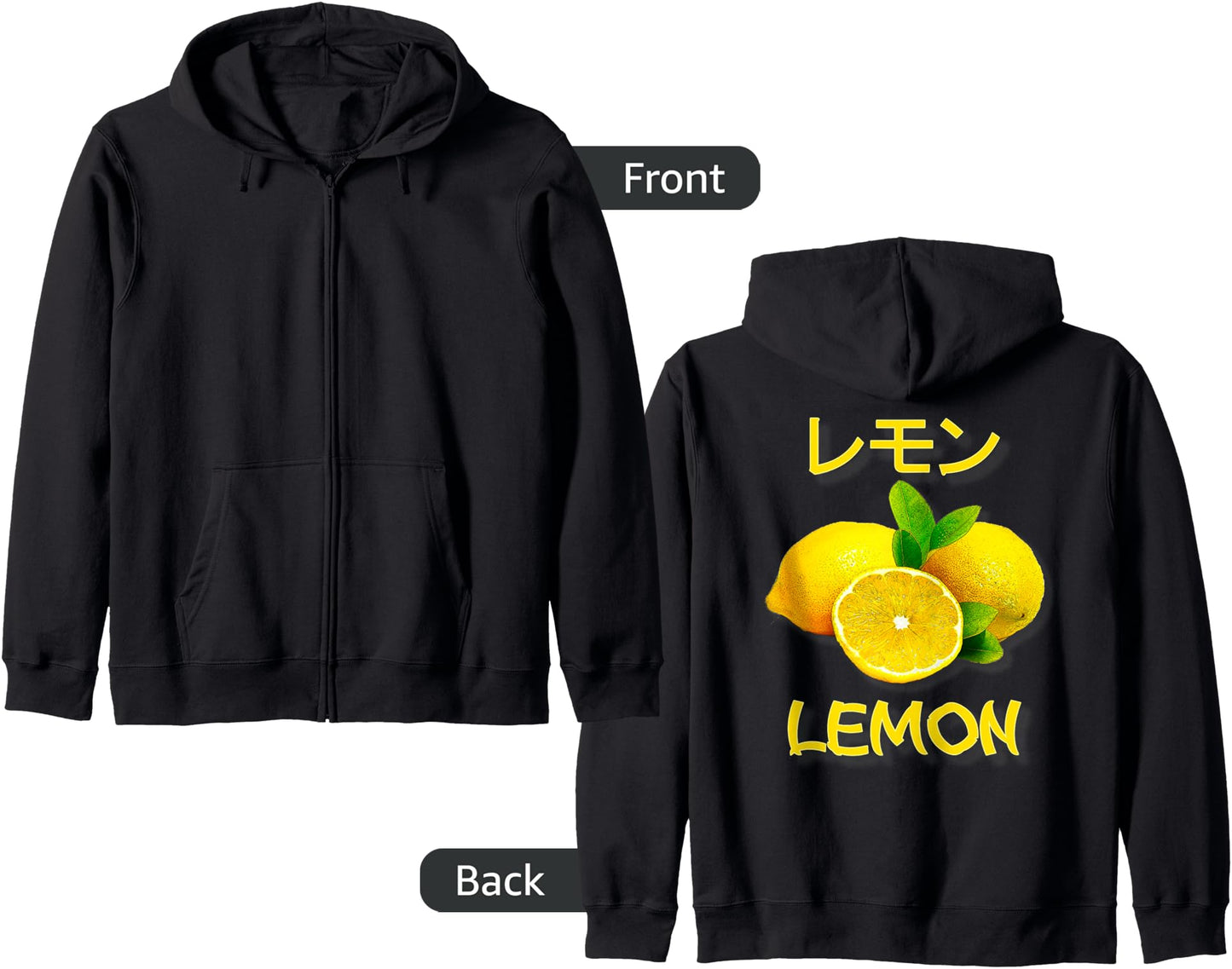 Anime Lemon Cool Manga Funny Japanese Style Zip Hoodie