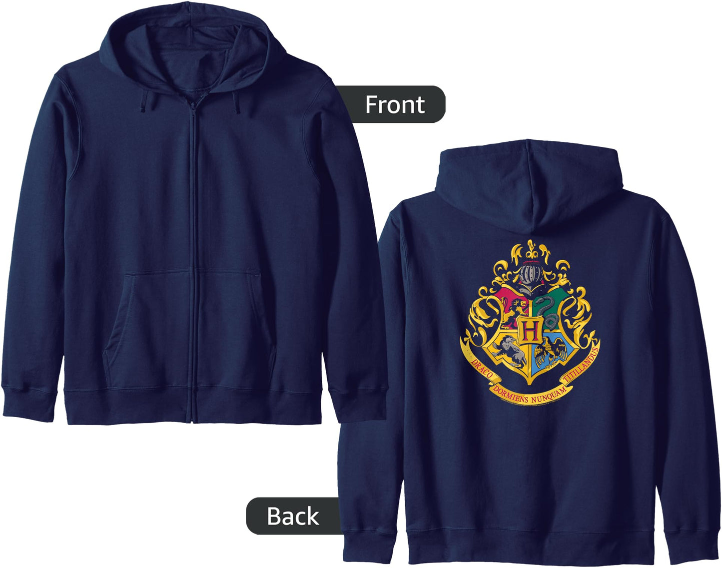 Harry Potter Hogwarts School Crest Zip Hoodie
