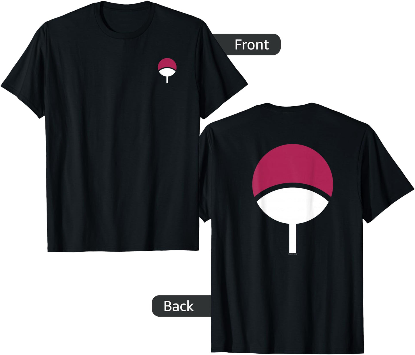 Naruto Shippuden Sasuke Uchiha Icon Front and Back Anime