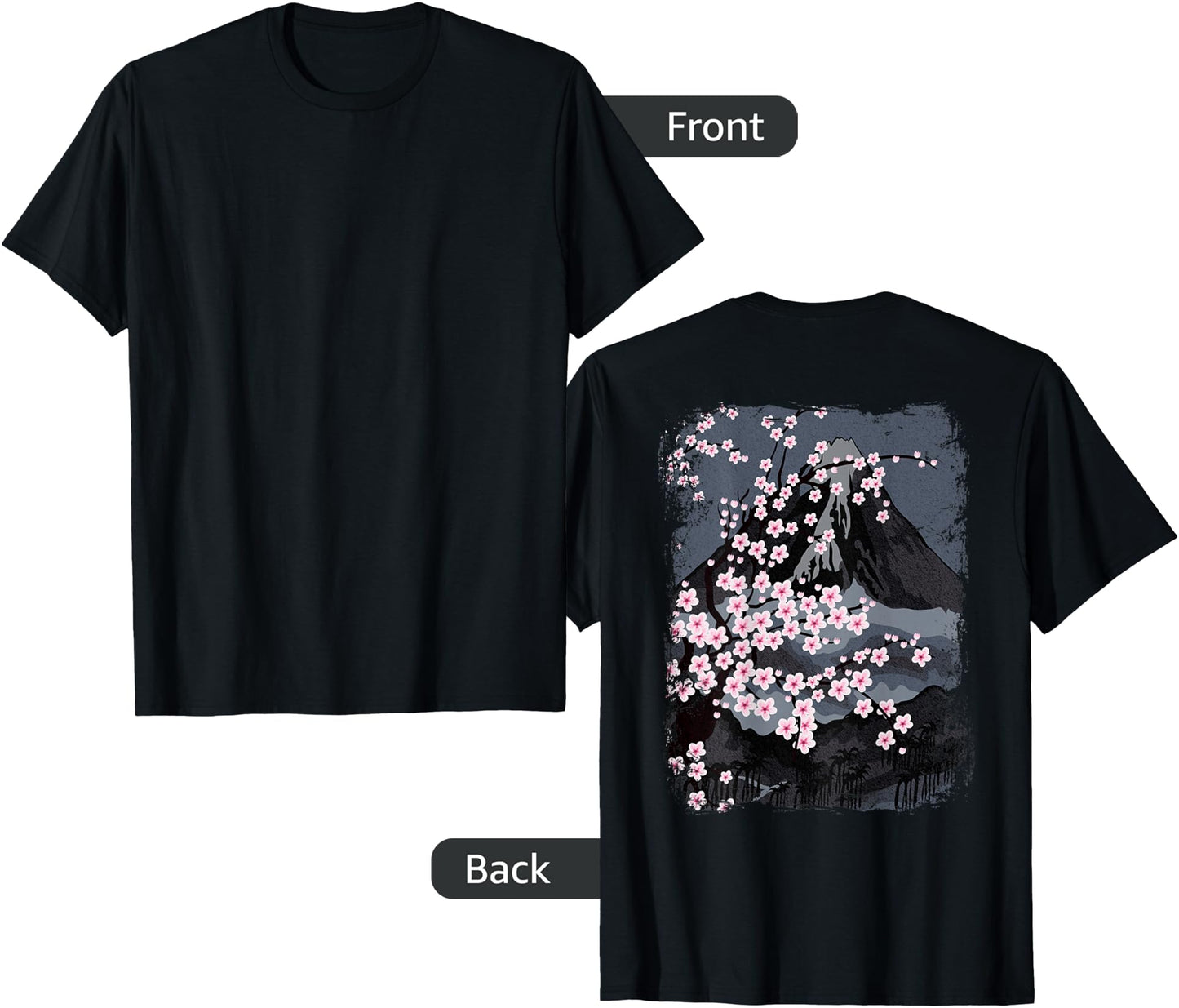 Japanese Beautiful Cherry Blossom with Mount Fuji (on back)