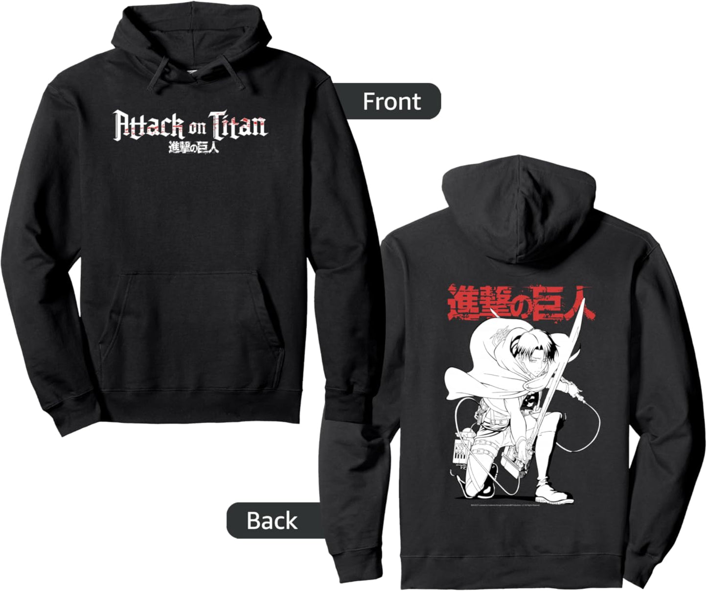 Attack on Titan Crouching Levi Hoodie Pullover Hoodie
