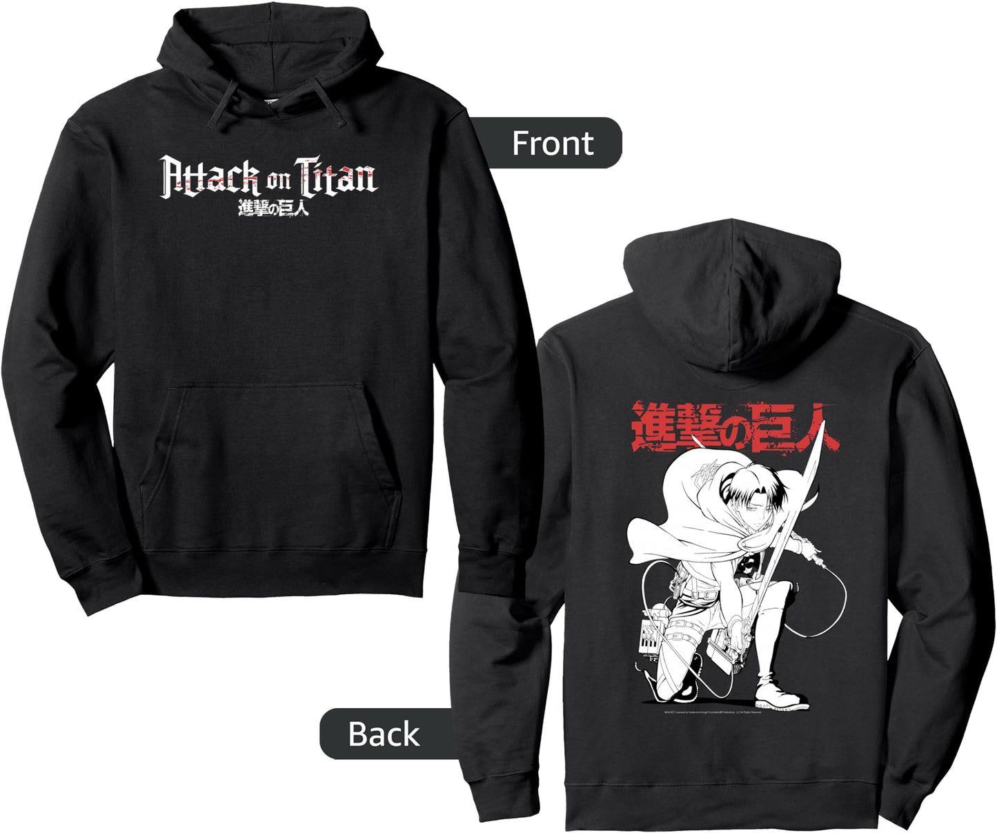 Attack on Titan Crouching Levi Hoodie Pullover Hoodie