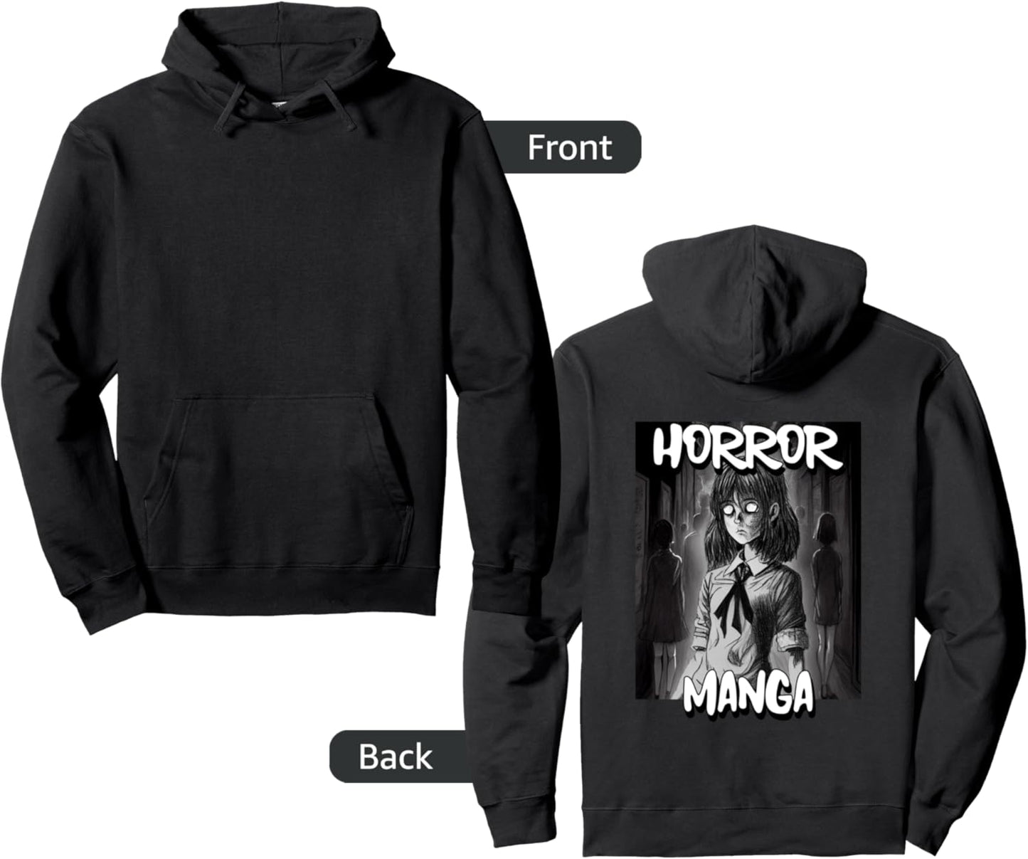 HORROR MACABRE Scary Manga Anime Pullover Hoodie