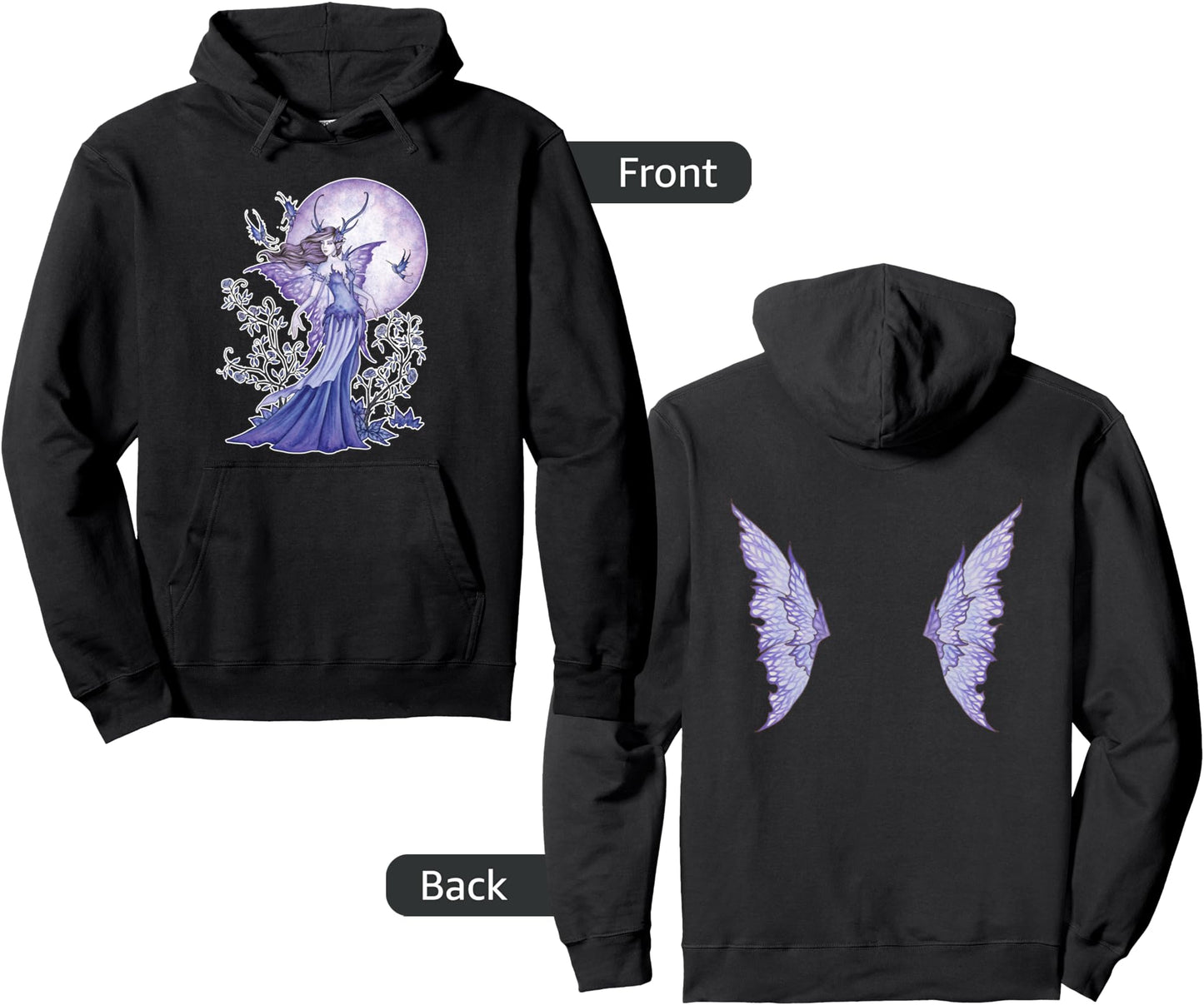 Amy Brown Night Garden Fairy Pullover Hoodie