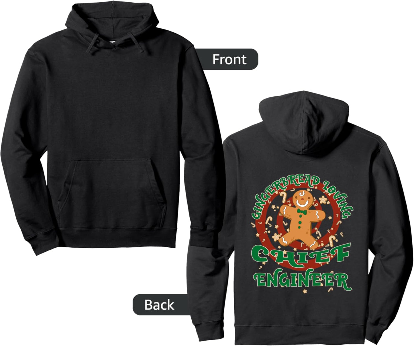 Chief Engineer Job Gingerbread Funny Xmas Pullover Hoodie