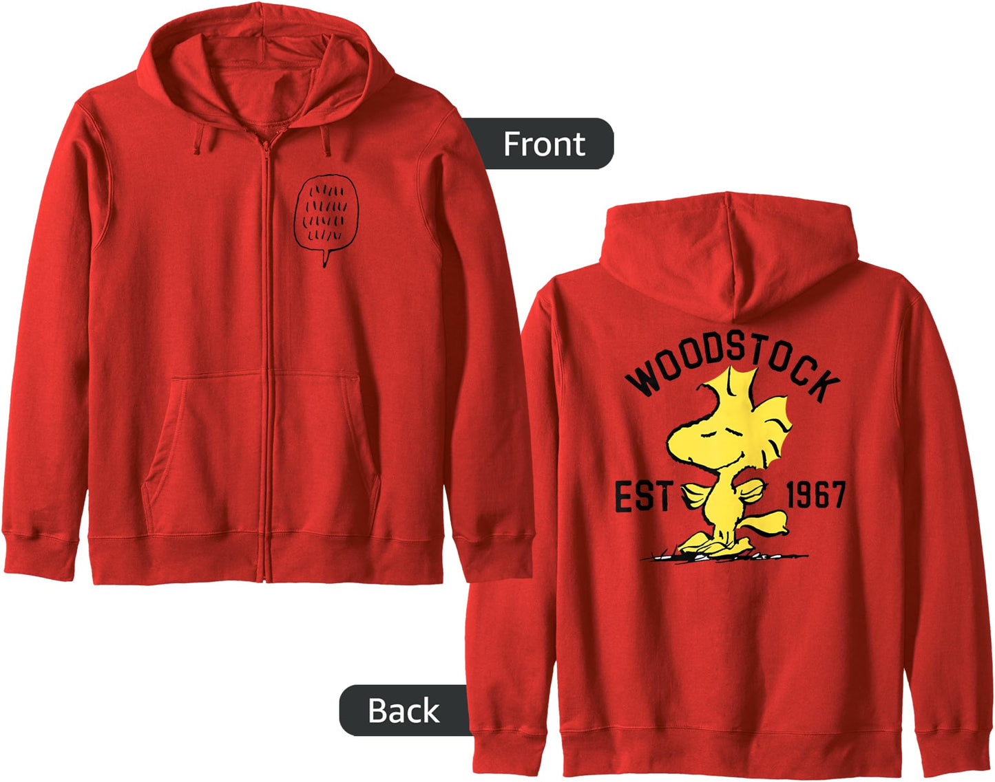 Peanuts Woodstock Talking Zip Hoodie