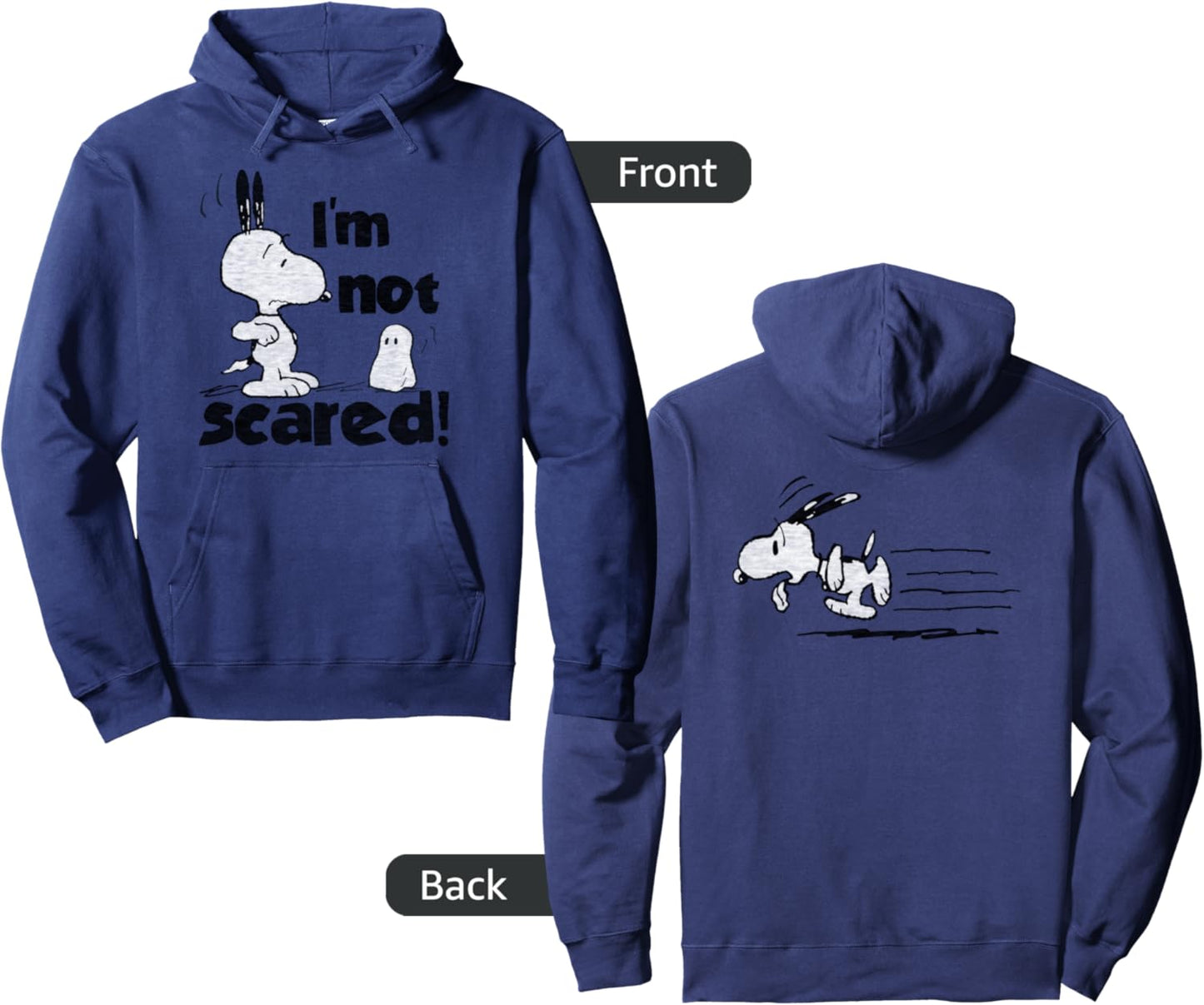 Peanuts Halloween Snoopy Not Scare Pullover Hoodie