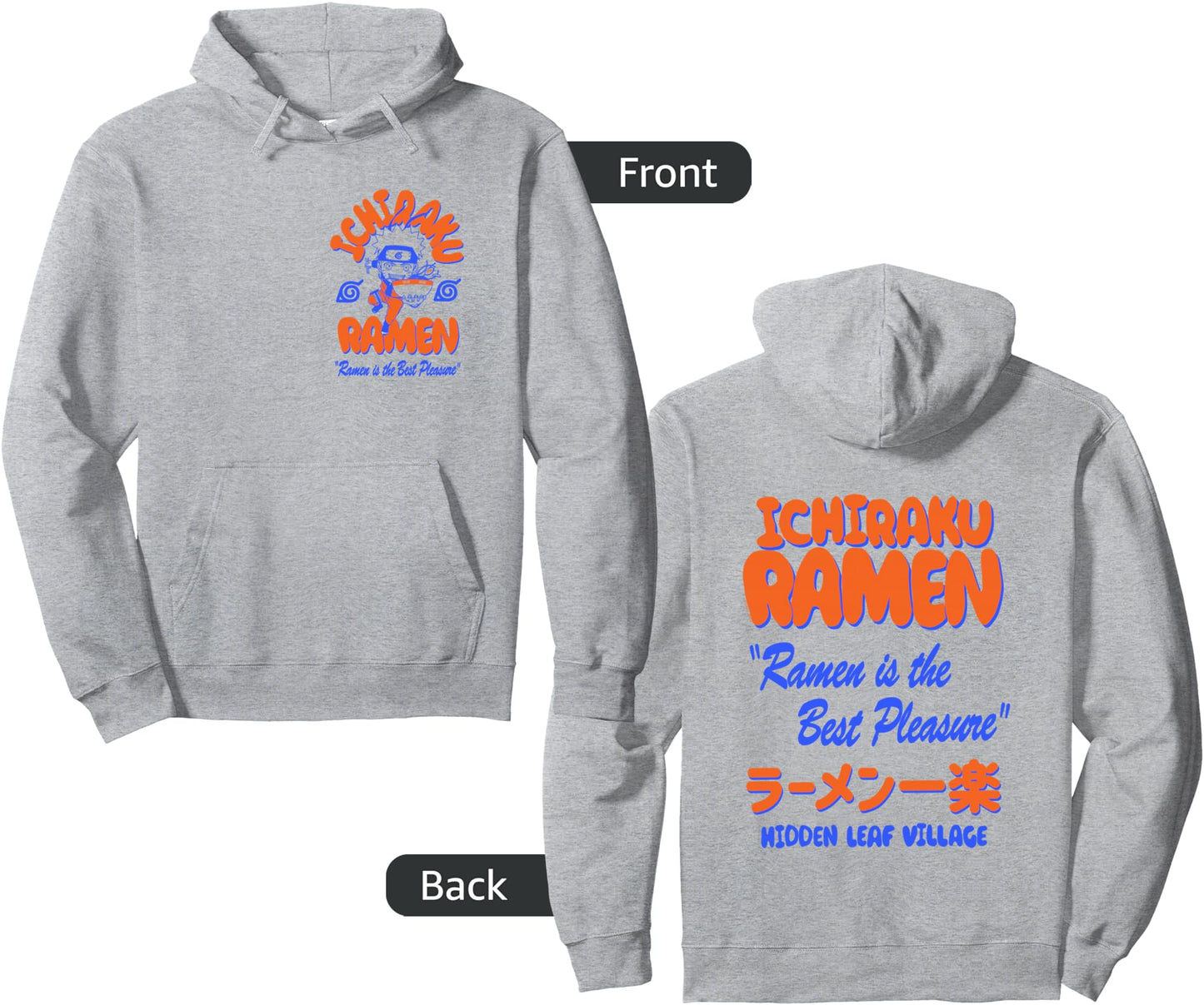 Naruto Shippuden Ichiraku Ramen Front Back Anime Pullover Hoodie