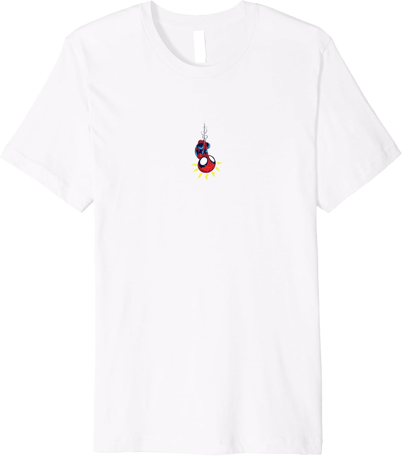 Marvel Comics Retro Classic Chibi Spider-Man Hanging Premium T-Shirt