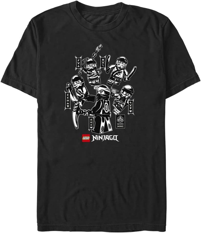 Fifth Sun Mens Lego Ninjago Ninja Group Young Men's Short Sleeve Tee ShirtT-Shirt