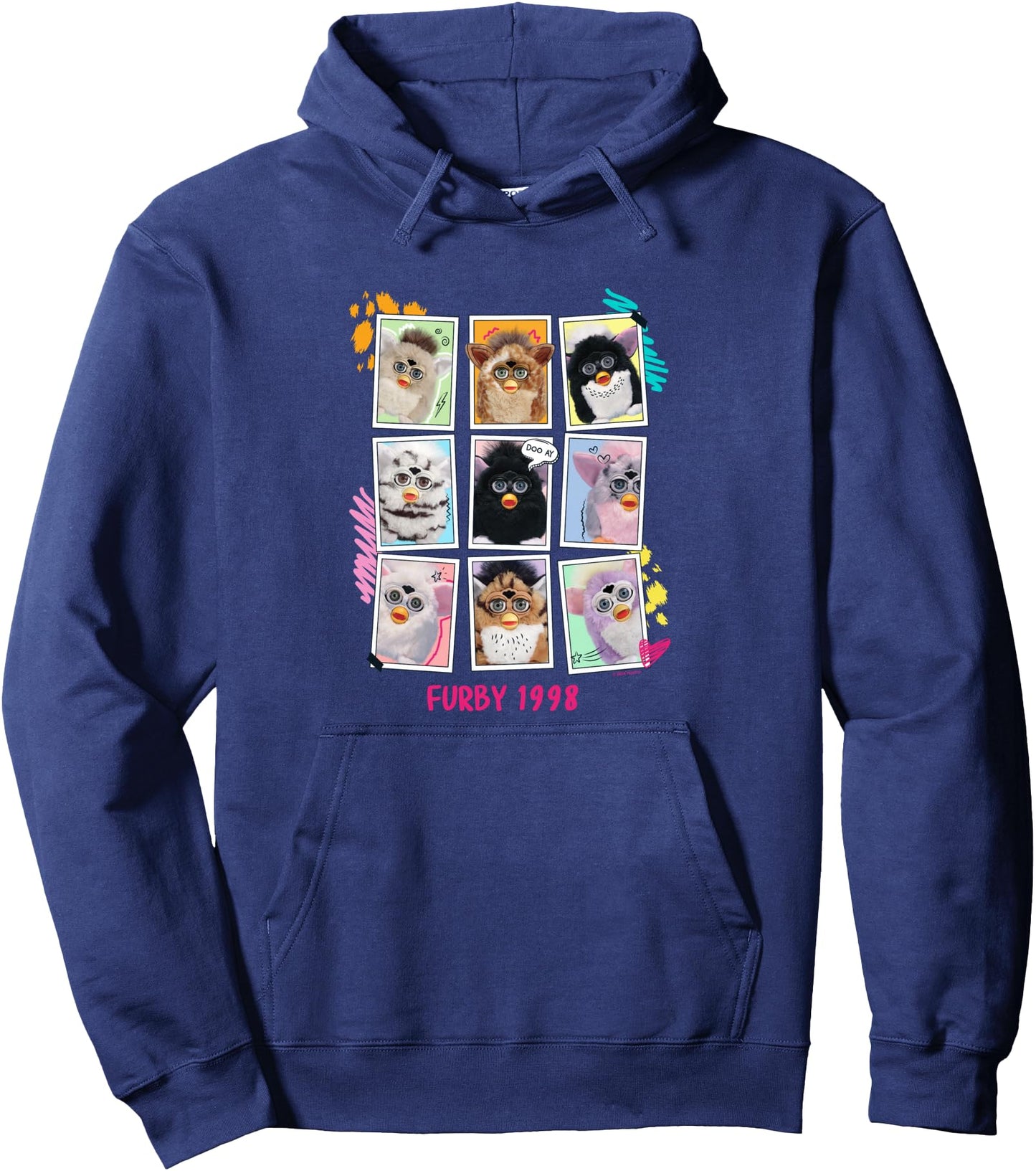 Furby 1998 Doo Ay Vintage Pictures Collage Sweatshirt