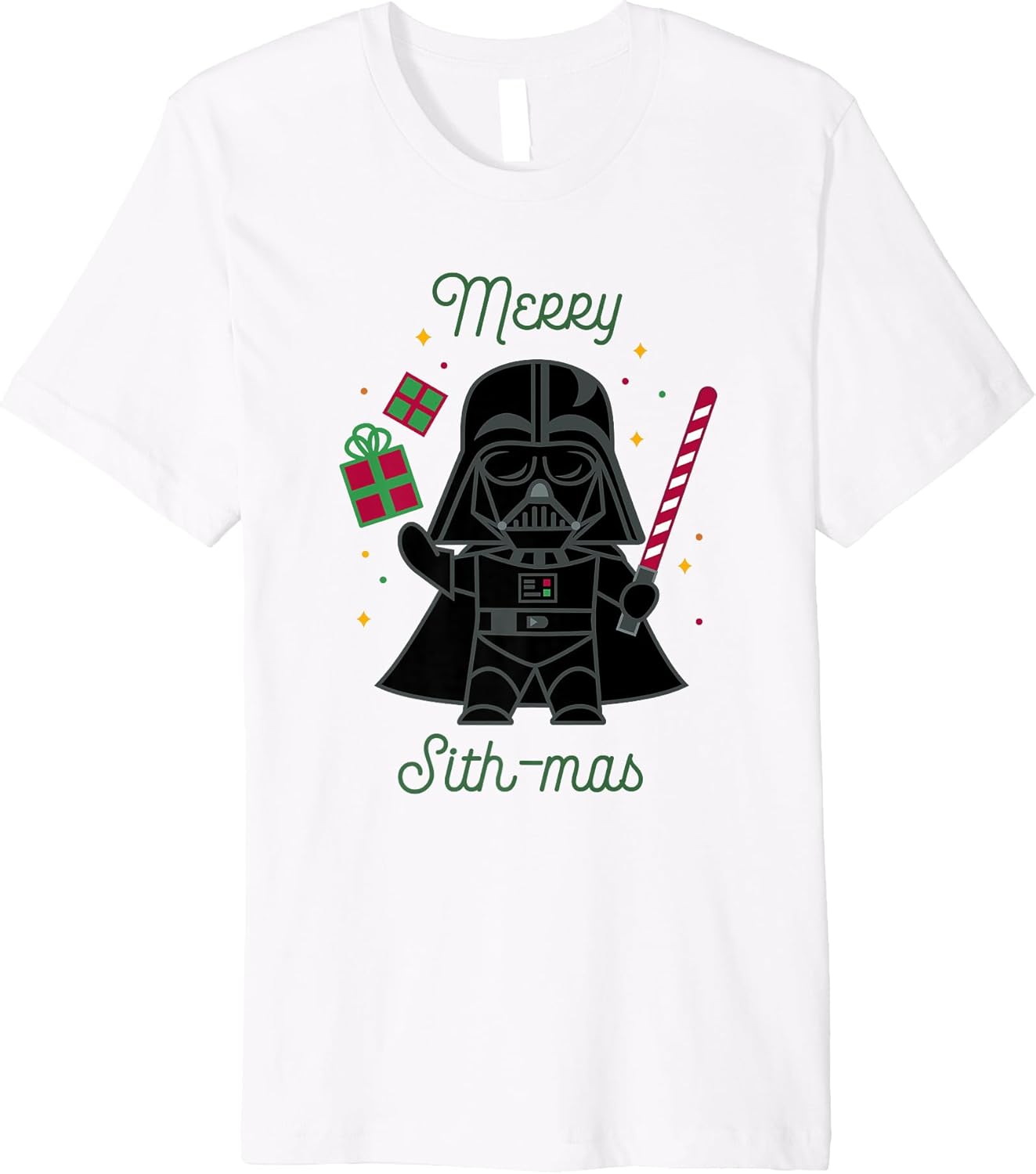 Star Wars Darth Vader Merry Sith-Mas Cute Chibi Chest Poster Premium T-Shirt