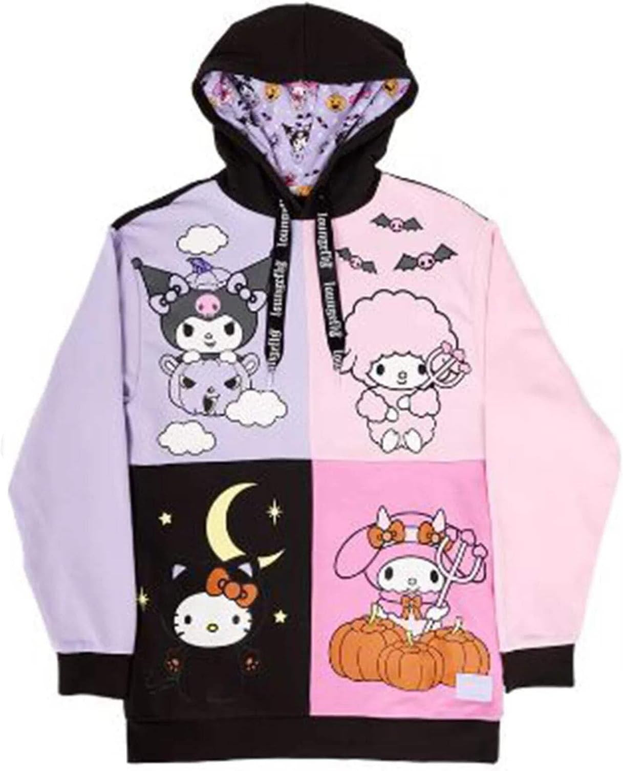 Loungefly LF SANRIO KUROMI AND MY MELODI HALLOWEEN HOODED SWEATSHIRT