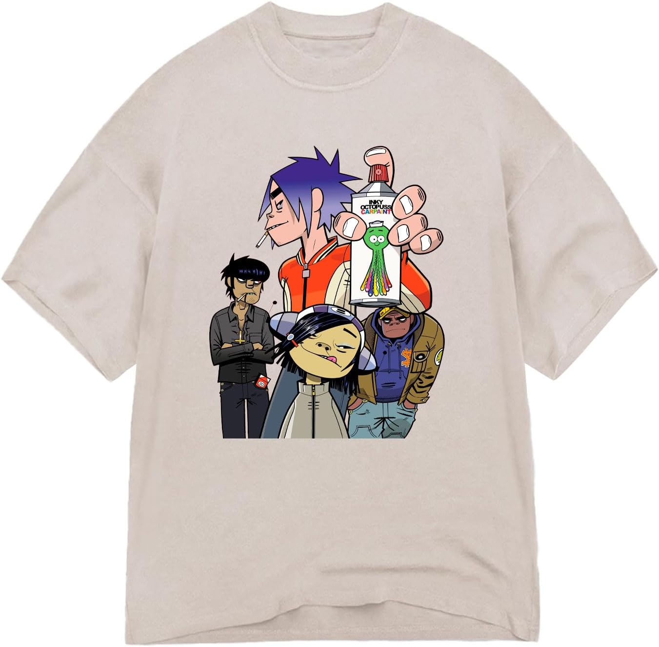Gorillaz Unisex-Adult Cig Inky Octopus Spray Back