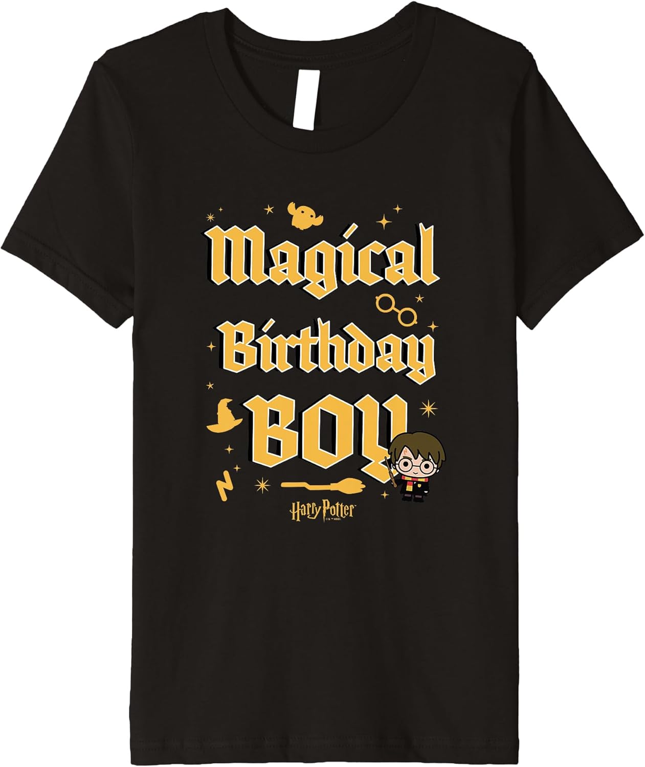 Kids Harry Potter Magical Birthday Boy Chibi Harry Poster Youth Premium T-Shirt