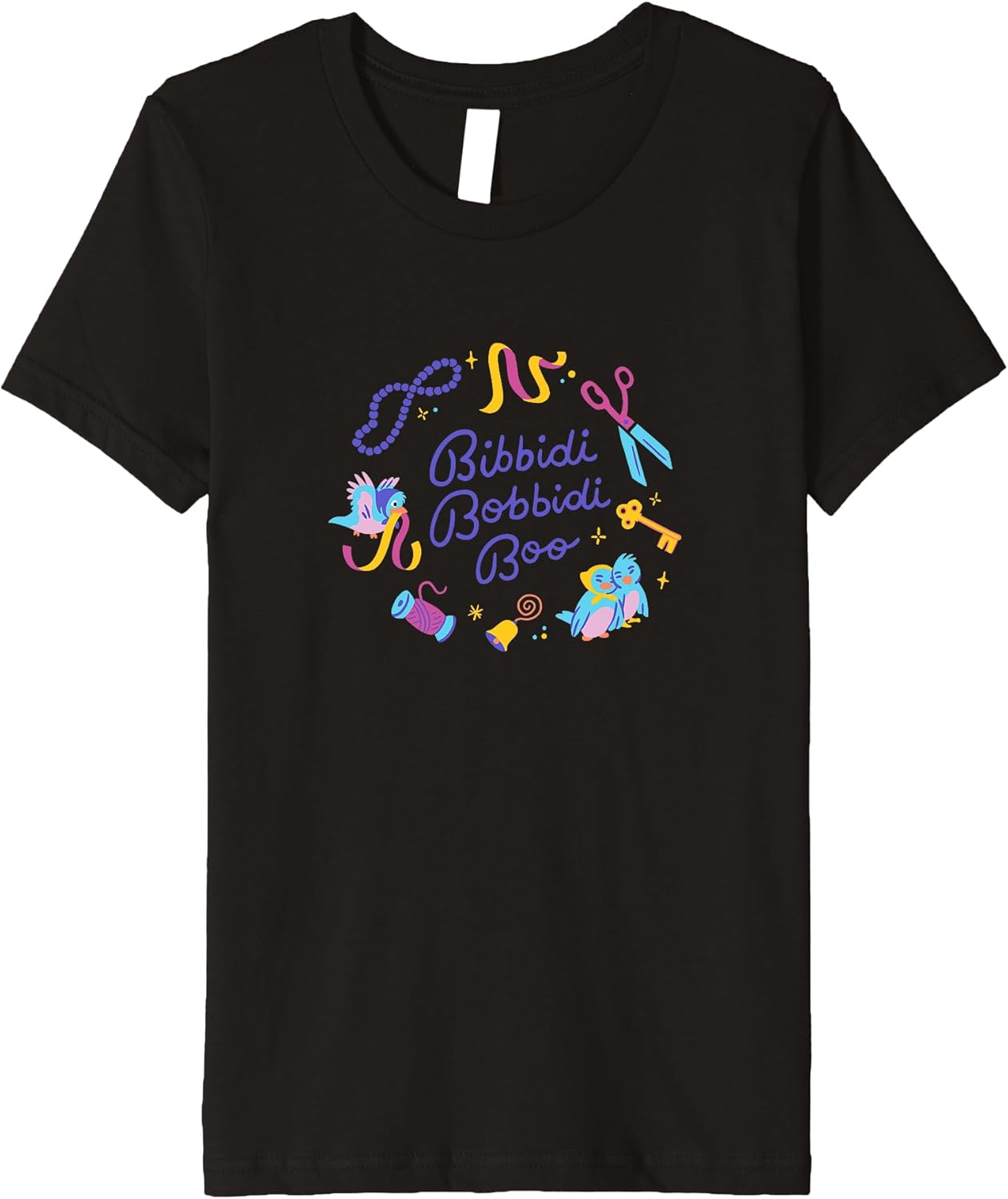 Kids Disney Cinderella Bibbidi Bobbidi Boo Chibi Craft Icons Premium T-Shirt