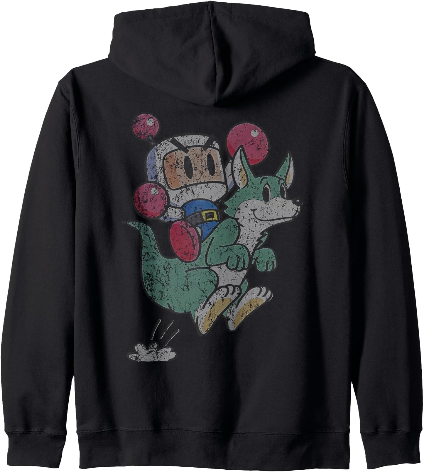 Bomberman Character Super 1993 Retro Gamer Space Classic Zip Hoodie