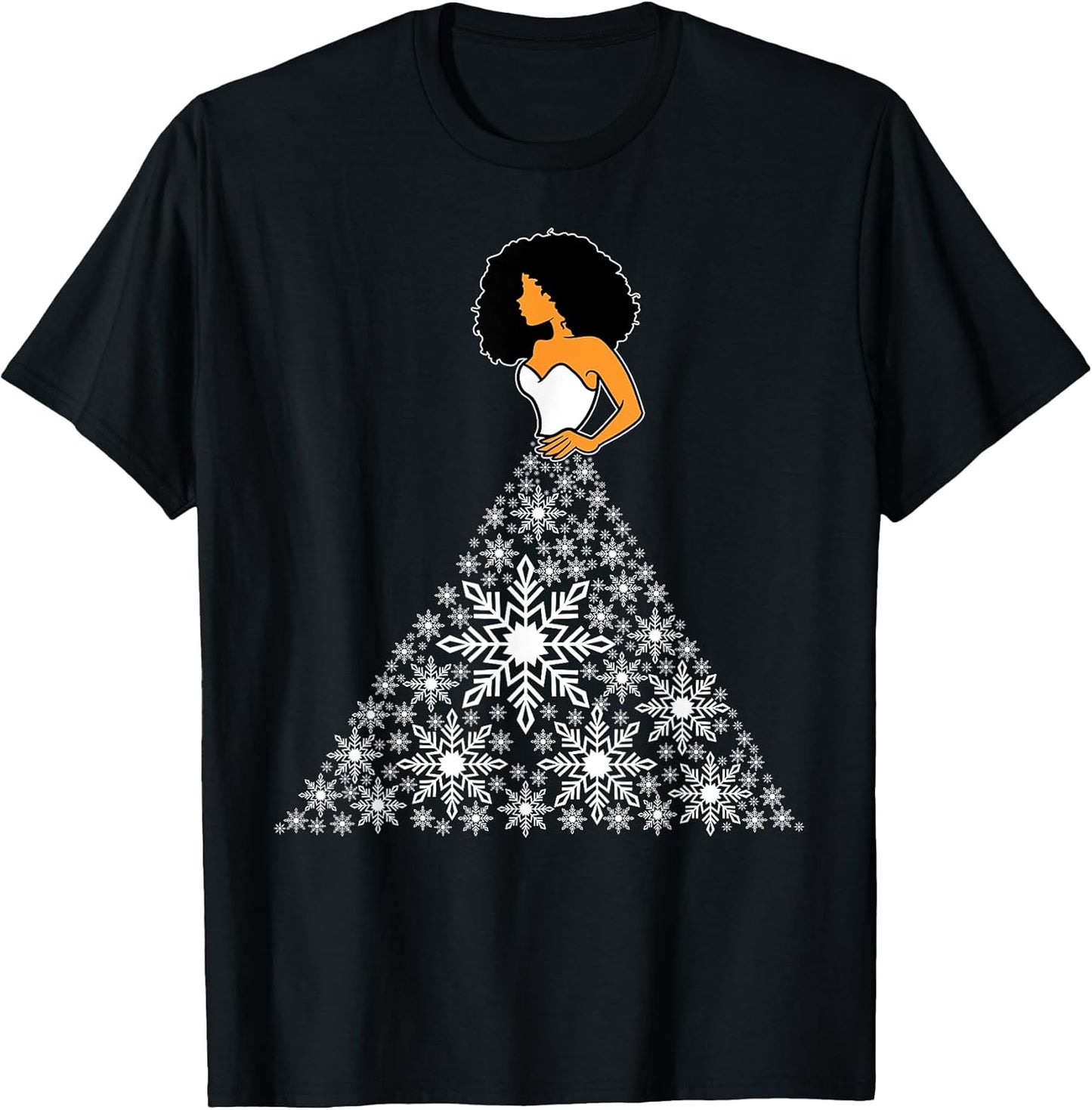 African American Woman Snowflakes Christmas Tree Xmas Decor