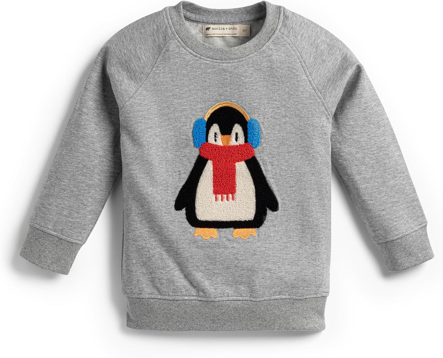 MONICA + ANDY Baby Organic Embroidered Crewneck Sweatshirt