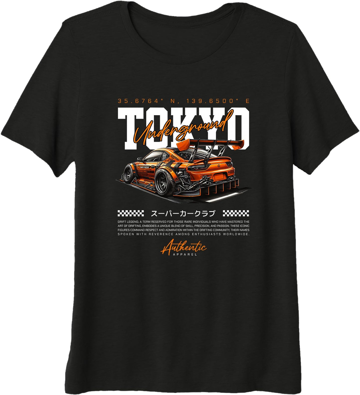 Cool Retro Vintage Japanese JDM Tokyo Japan Drift Race Car Premium Tri-blend