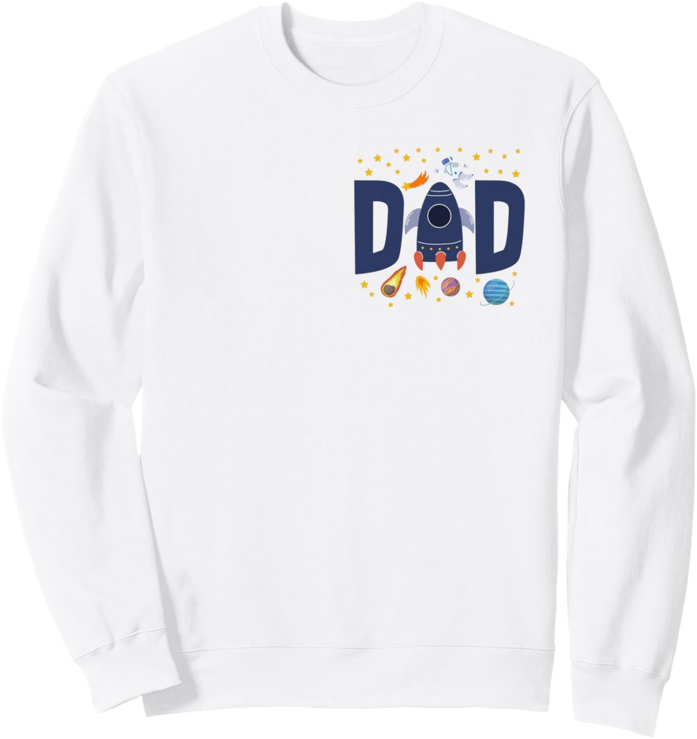 Dad of The Birthday Boy Space Astronaut 1st Birthday Family Sweatshirt