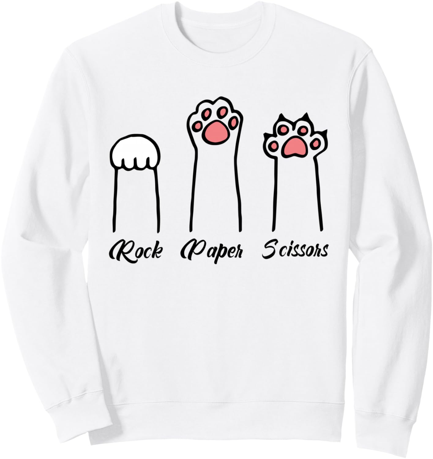 Rock Paper Scissors Cat Paws Sweatshirt