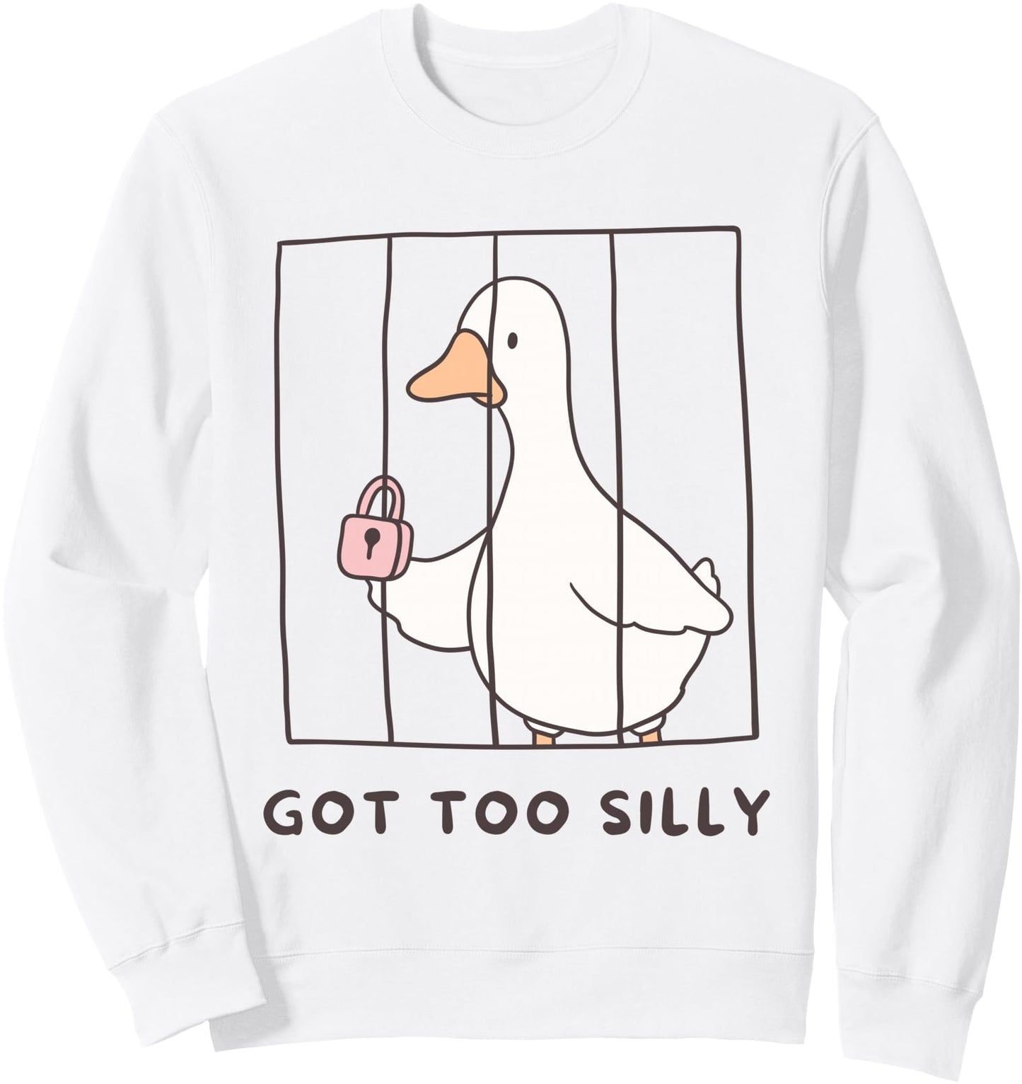 Funny Goose Got too Silly behind bars Goose Toddlers Sweatshirt