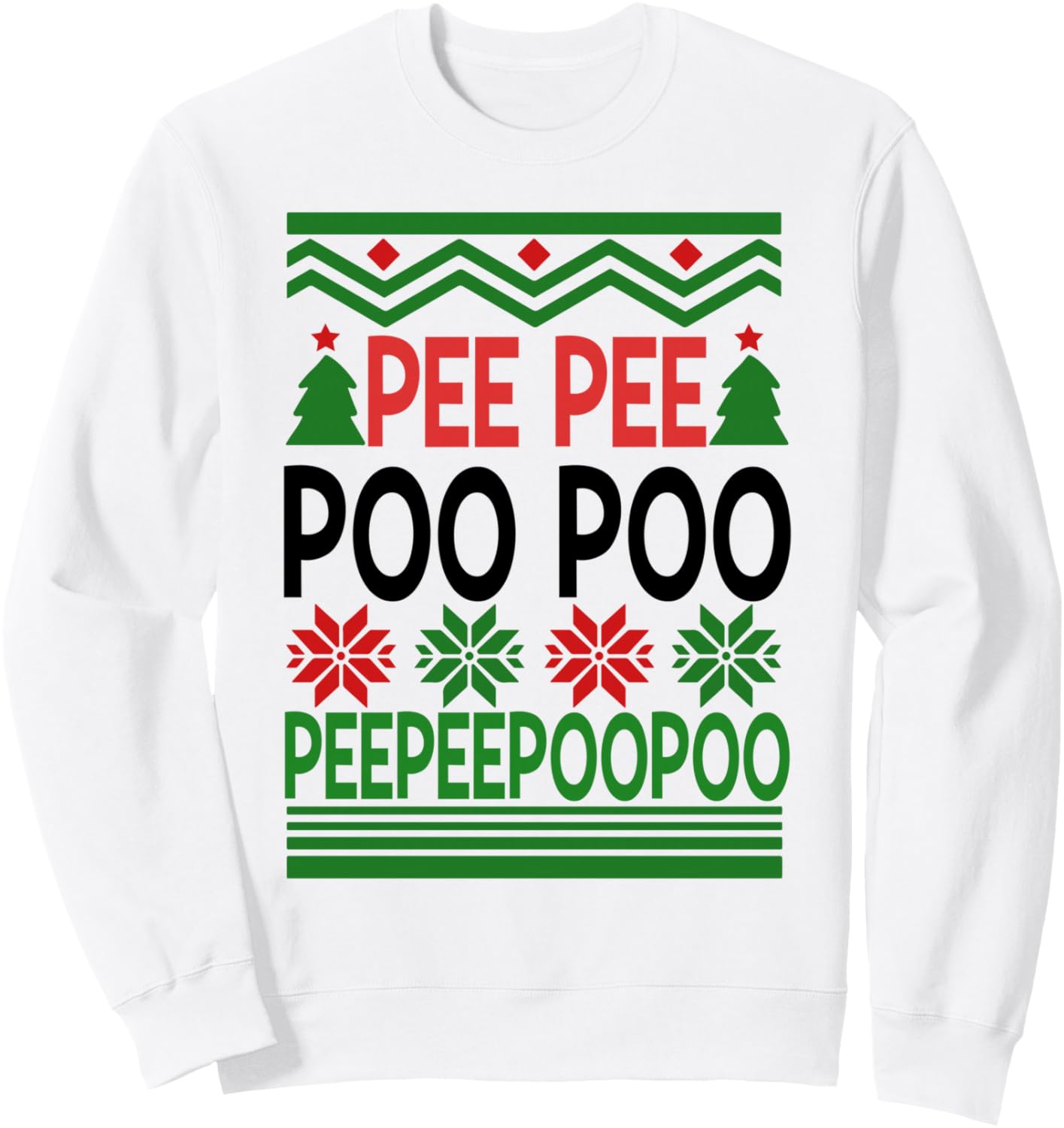 Pee Pee Poo Poo Peepee Poopoo Ugly Christmas Sweatshirt