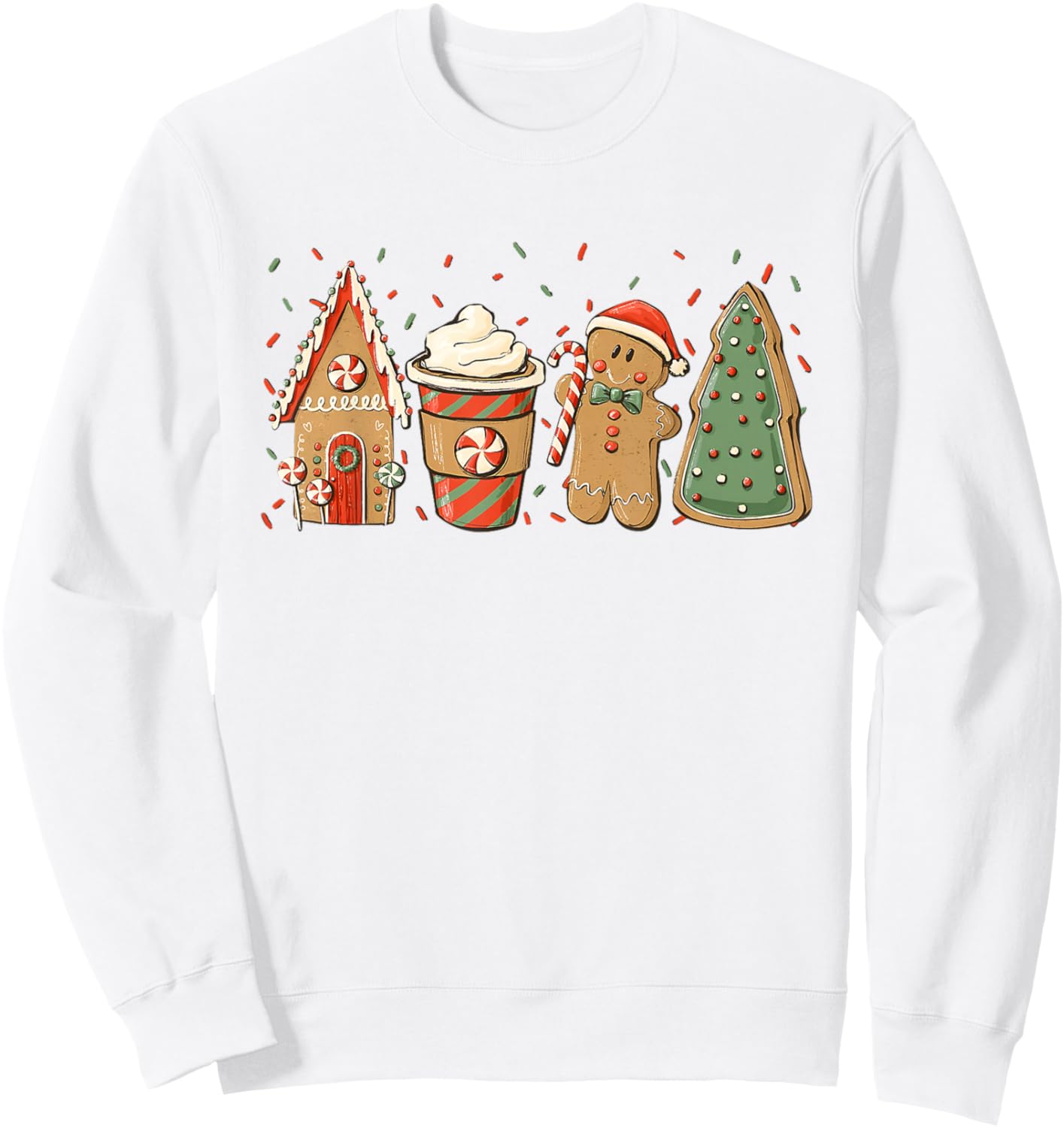 Gingerbread Hot Cocoa Merry Christmas Xmas Pajamas Holiday Sweatshirt