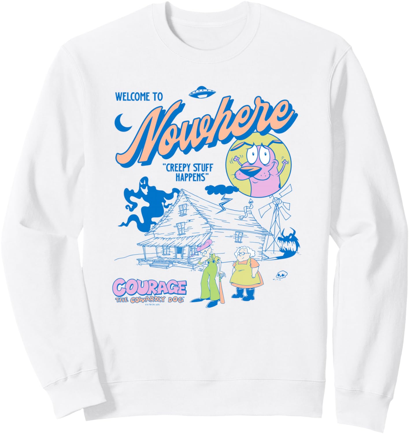 Courage the Cowardly Dog Welcome to Nowhere Cartoon Sweatshirt