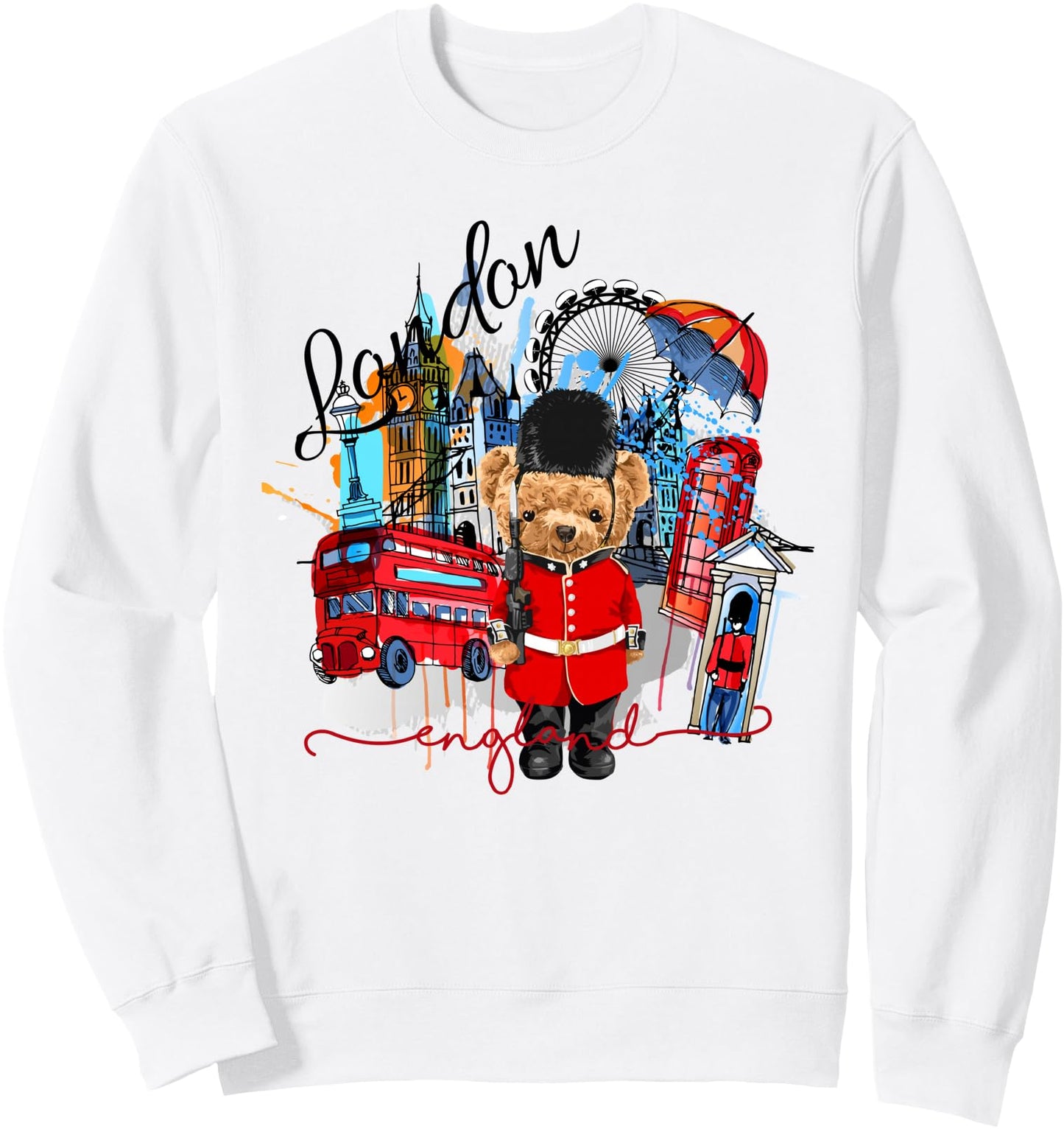 London Teddy Bear Queen Guard Illustration Graphic Anime Sweatshirt