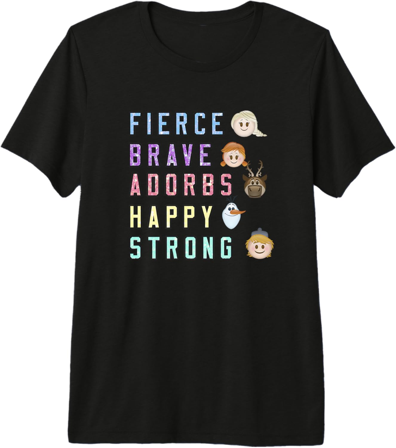 Disney Frozen Fierce Brave Elsa Anna Olaf Chibi Icon Logo Premium