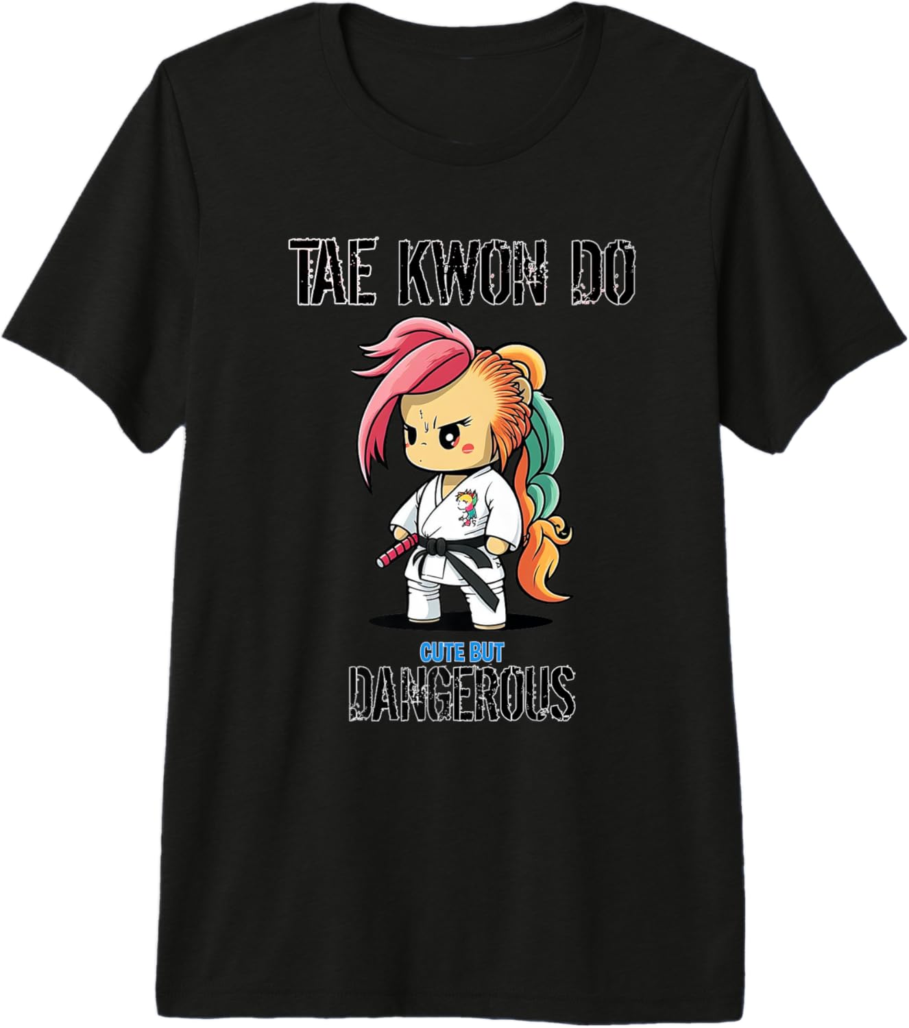 Cute But Dangerous Taekwondo Chibi Animal - Funny TKD Chibi Premium