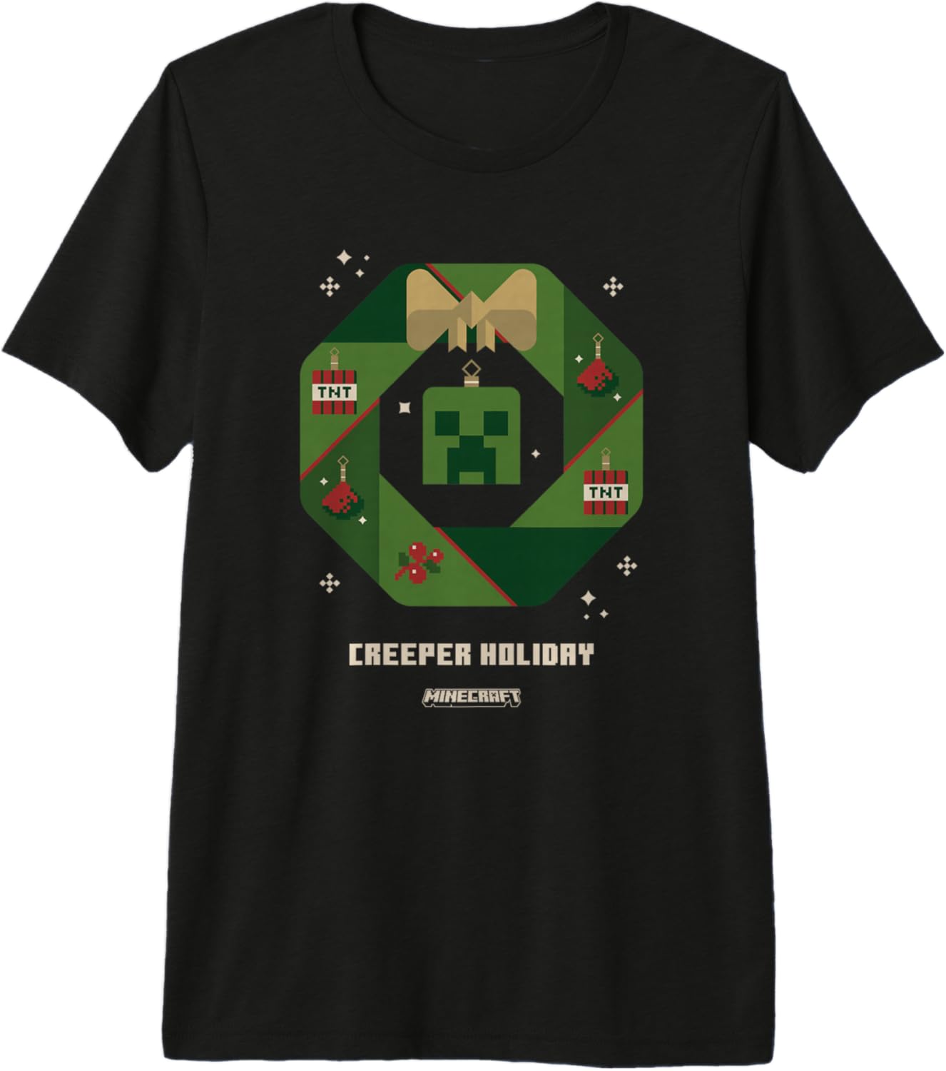 Minecraft Christmas Creeper Holiday Xmas Crown Portrait Premium