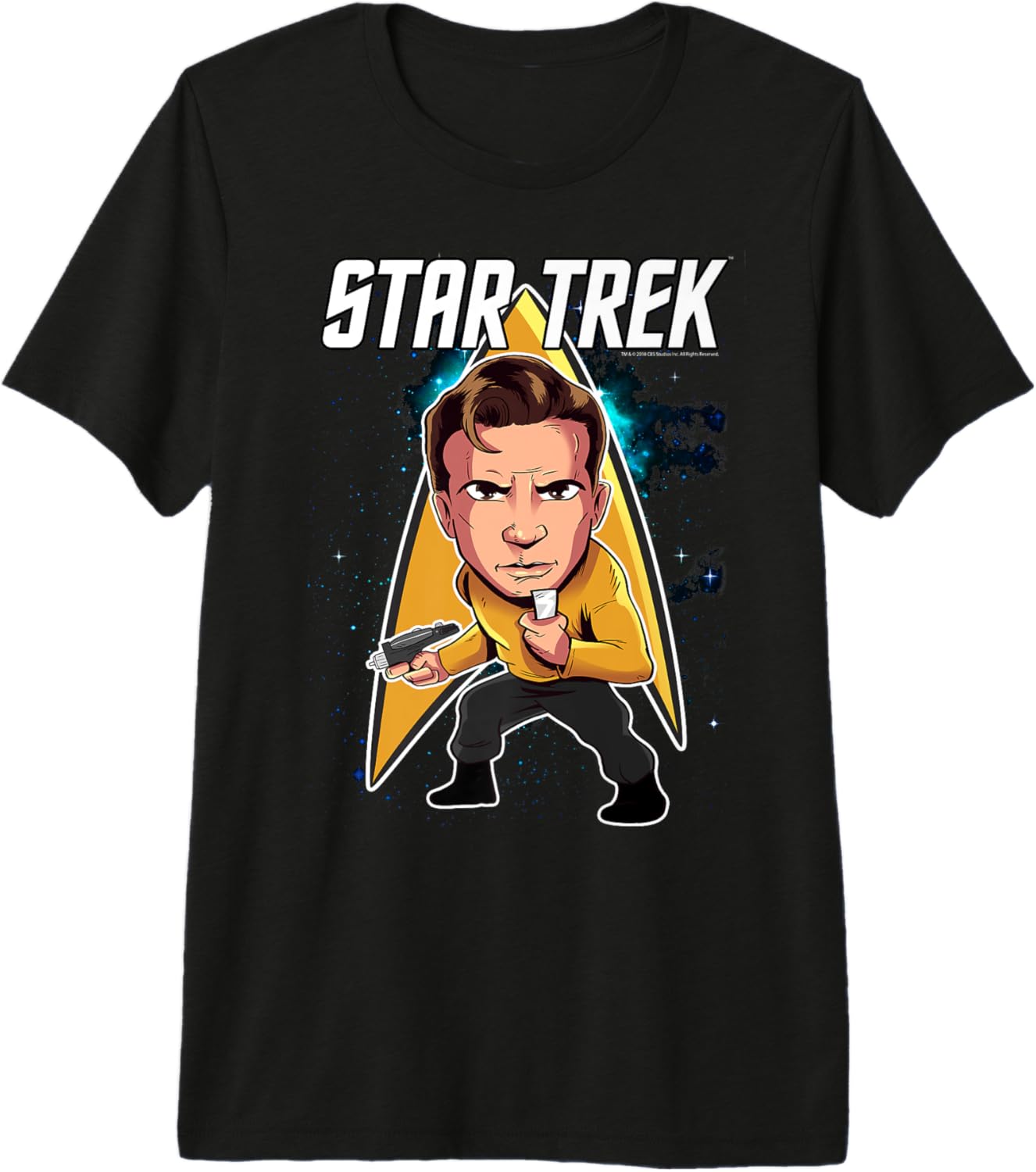 Star Trek Original Series Captain Kirk Chibi Premium T-Shirt Premium