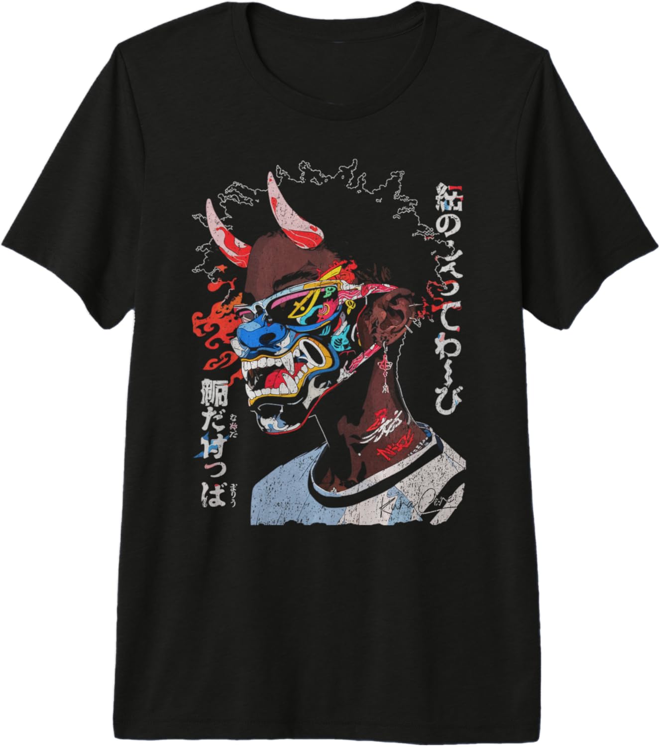 Japanese Streetwear Afro Cyberpunk Y2K Techwear Manga Anime Premium Tri-blend