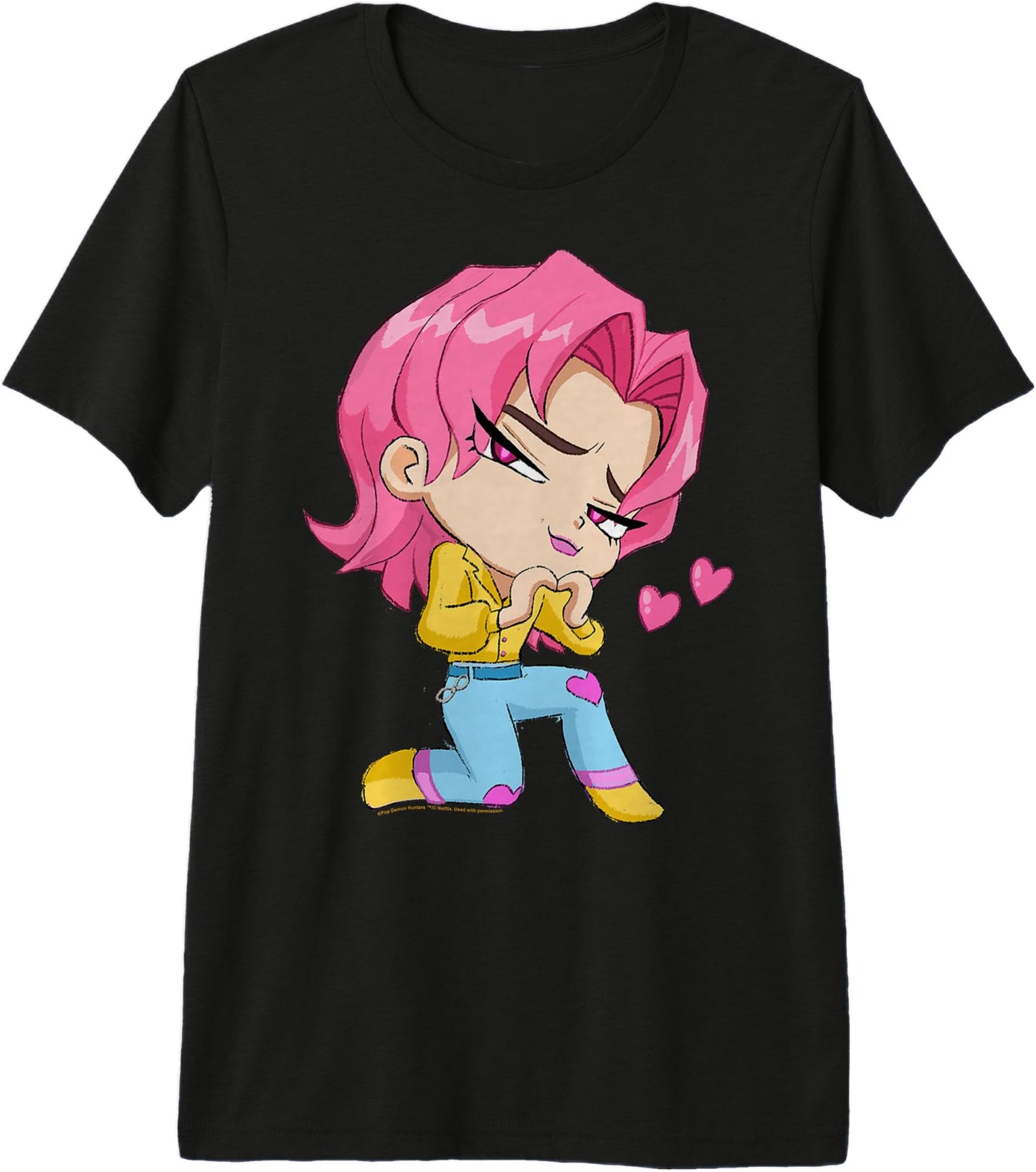 Kpop Demon Hunters Halloween Chibi Romance from Saja Boys Premium Tri-Blend
