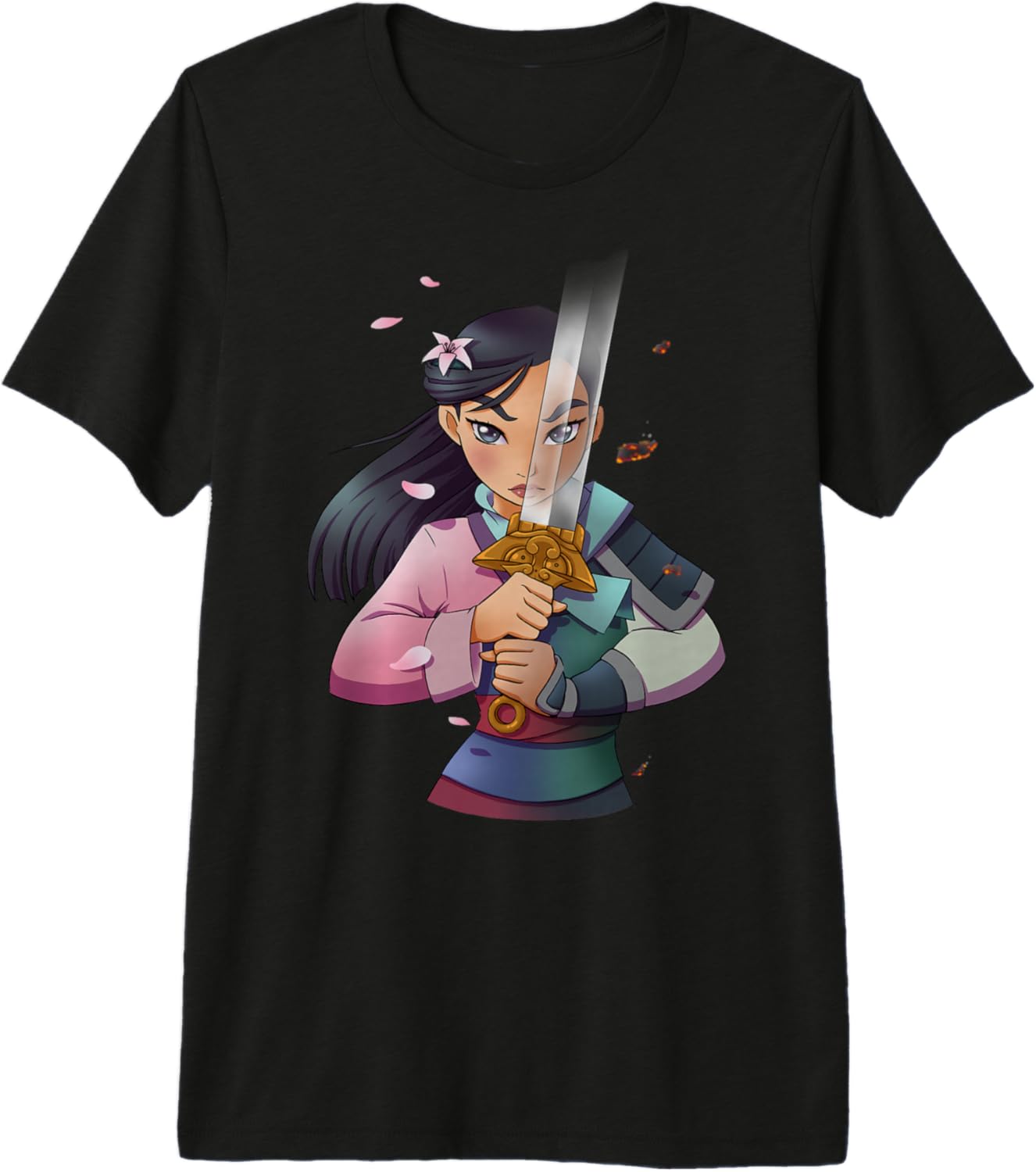 Disney Mulan Anime Half Girl Half Warrior Premium T-Shirt Premium