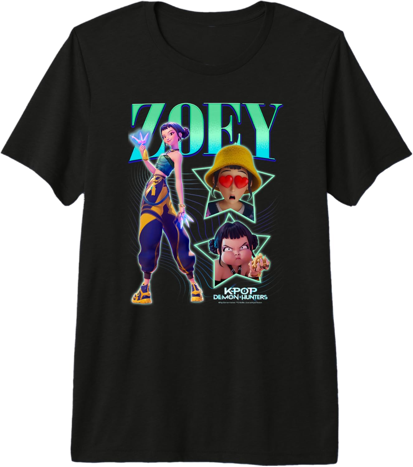 Kpop Demon Hunters Halloween Zoey Showcase Y2K Style Poster Premium Tri-Blend