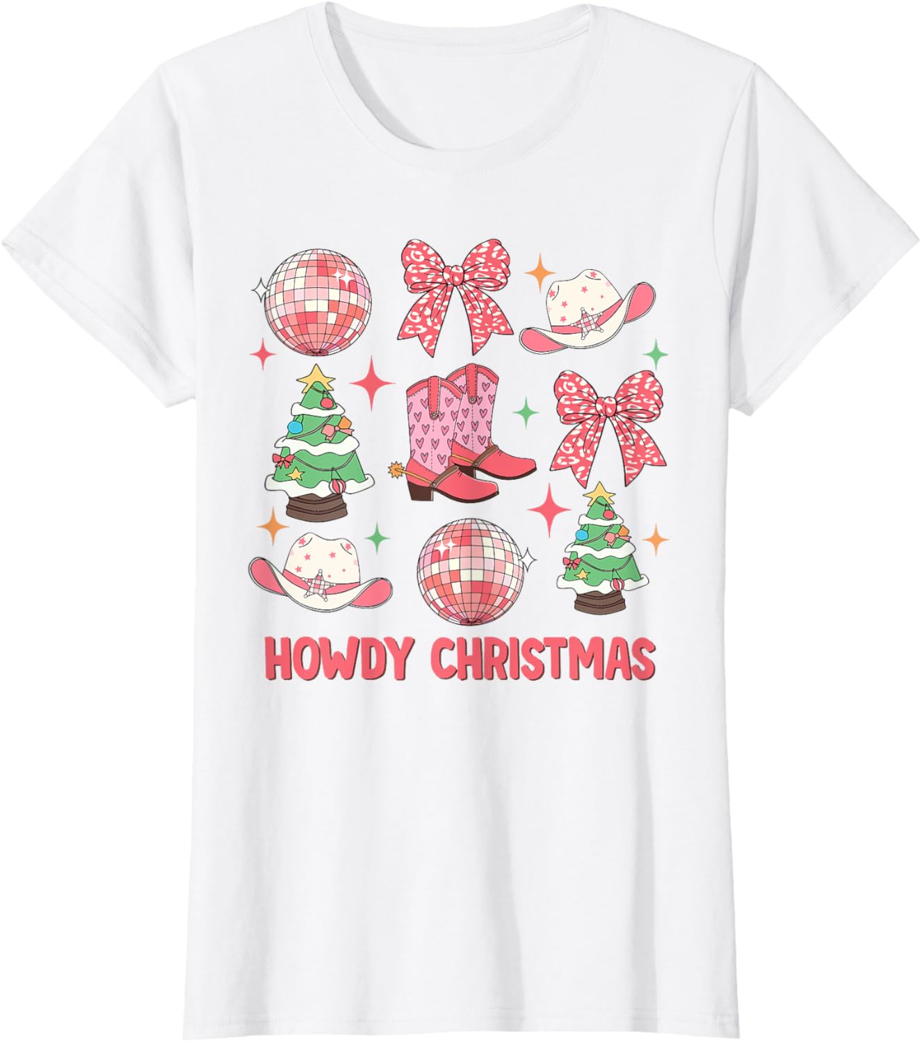 Howdy Christmas Western Country Coquette Xmas Women Girl