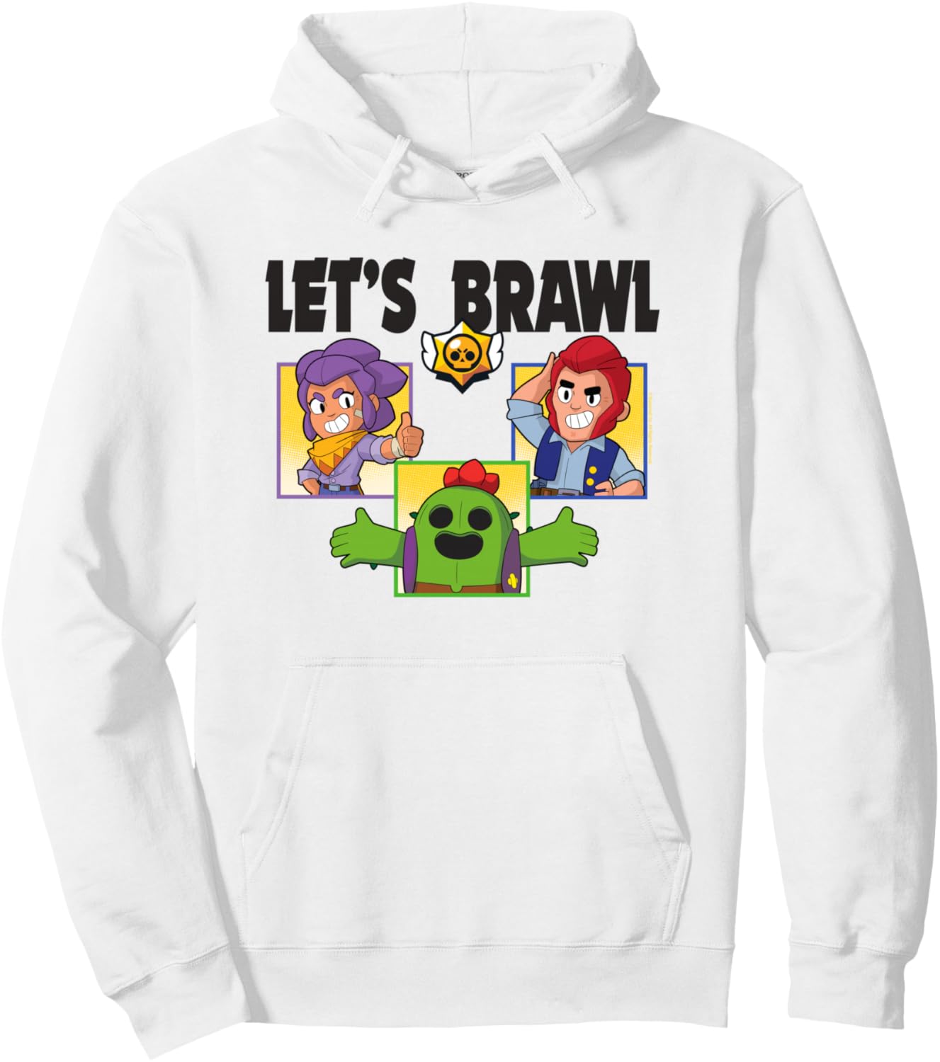 Brawl Stars Let's Brawl Colt Spike And Shelly Group Shot Pullover Hoodie