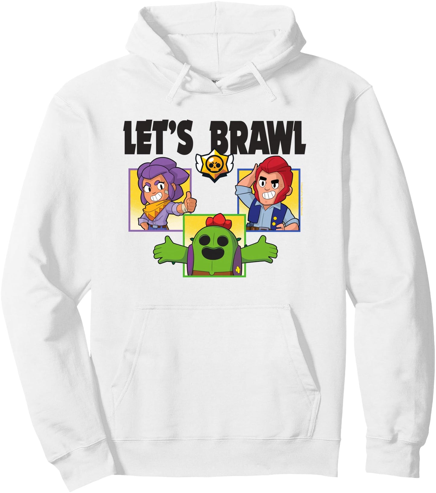 Brawl Stars Let's Brawl Colt Spike And Shelly Group Shot Pullover Hoodie