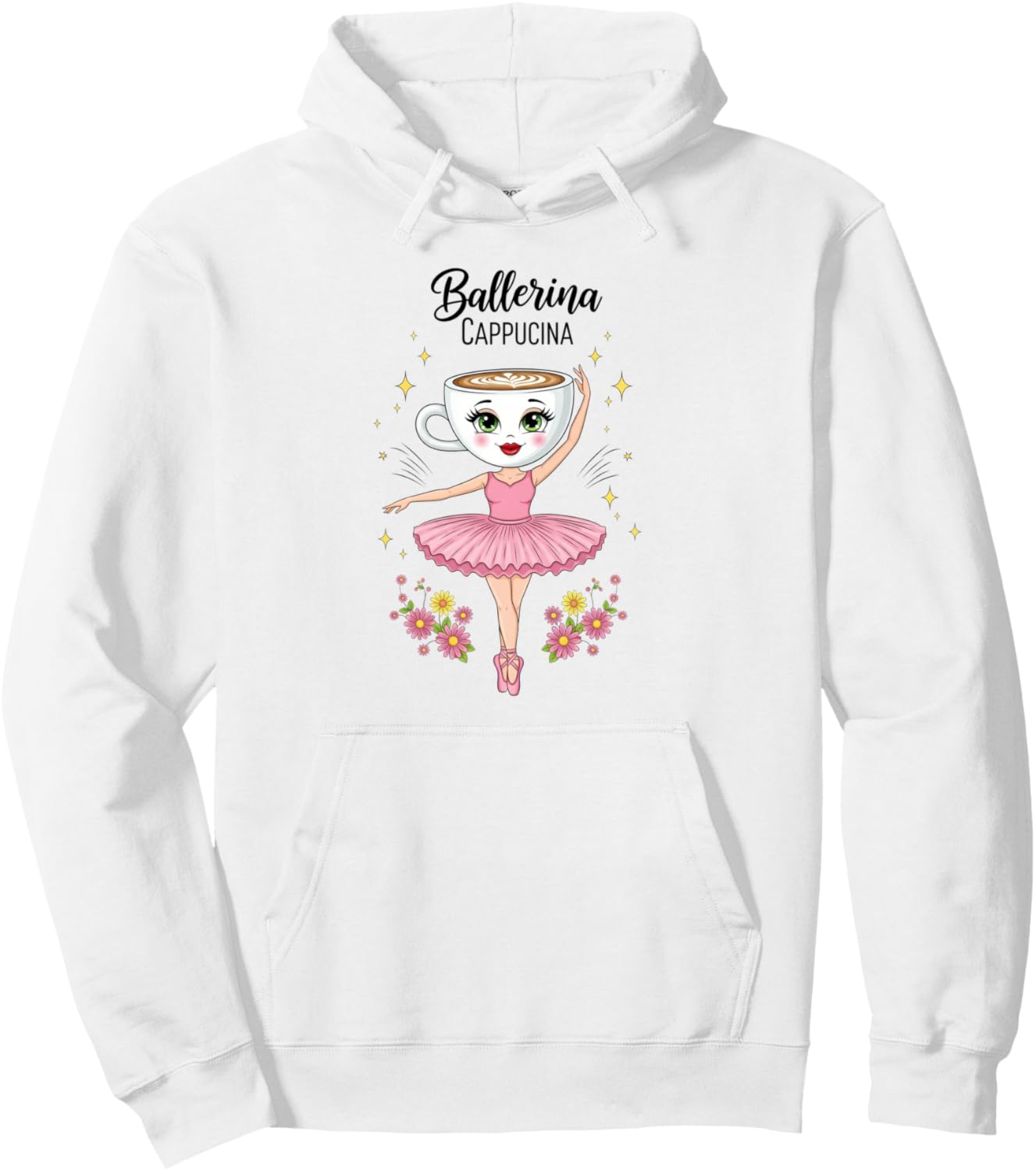 Ballerina Cappuccina Princess Italian Brainrot Girl Kids Pullover Hoodie