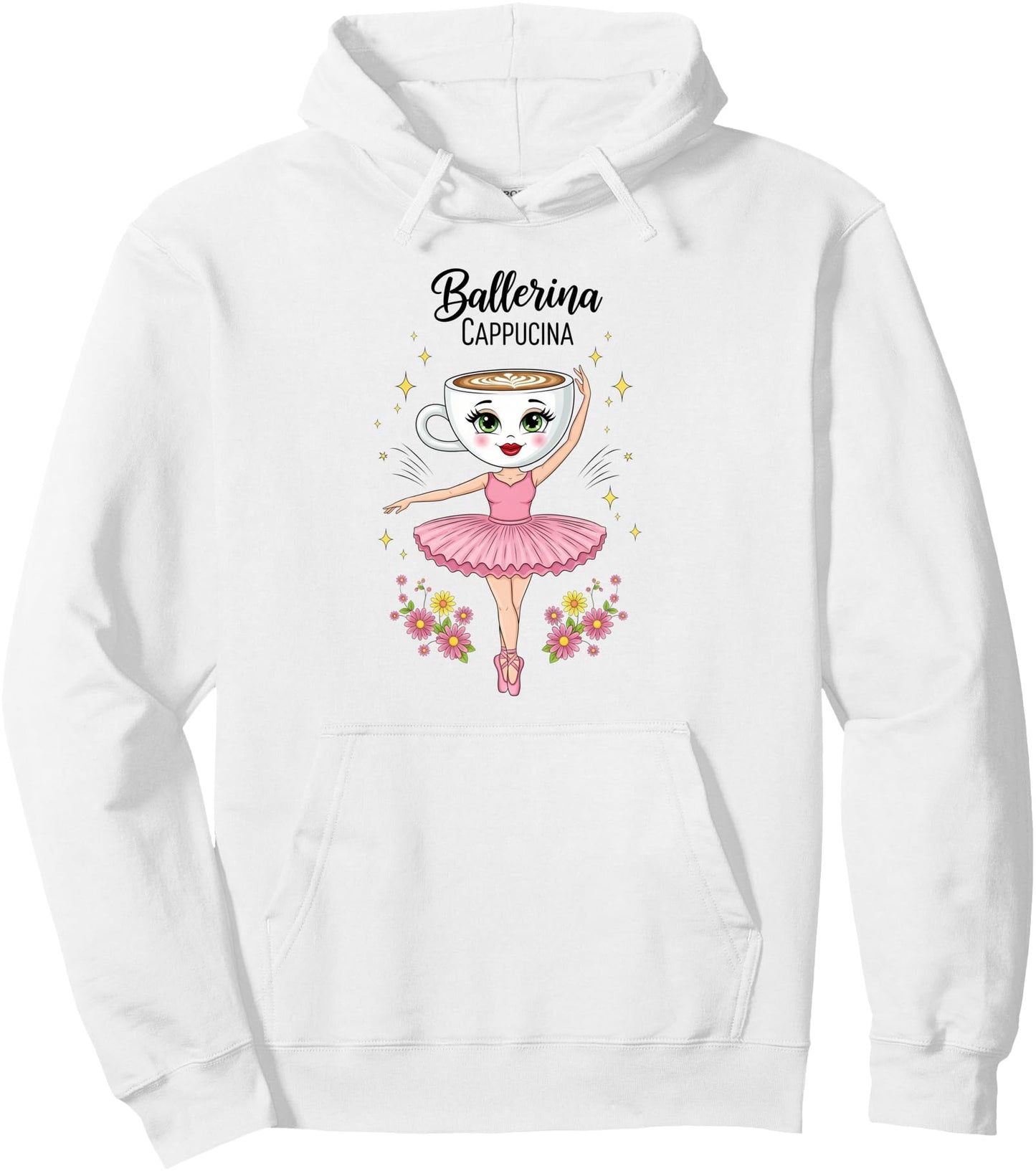 Ballerina Cappuccina Princess Italian Brainrot Girl Pullover Hoodie