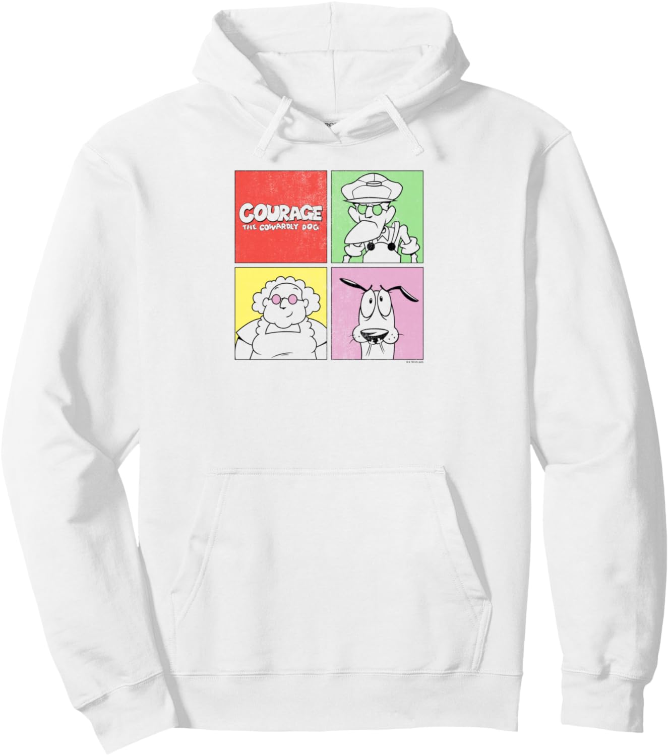 Courage the Cowardly Dog Family Pop Art Cartoon Pullover Hoodie