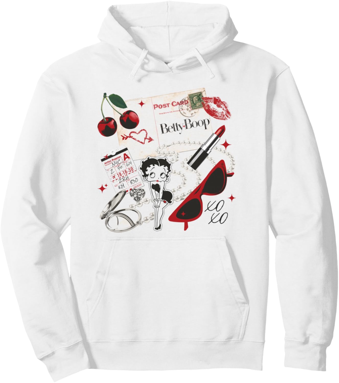 Betty Boop Sweet Collection of Betty Things Retro Cartoon Pullover Hoodie