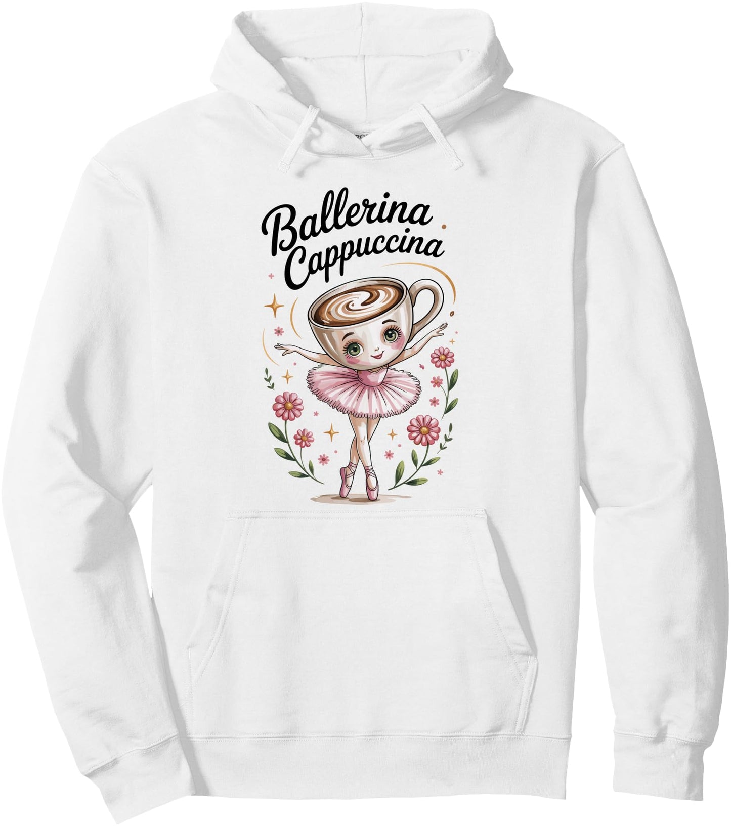 Kids Meme Cappuccino Italian Brainrot Ballerina Cappuccina Pullover Hoodie