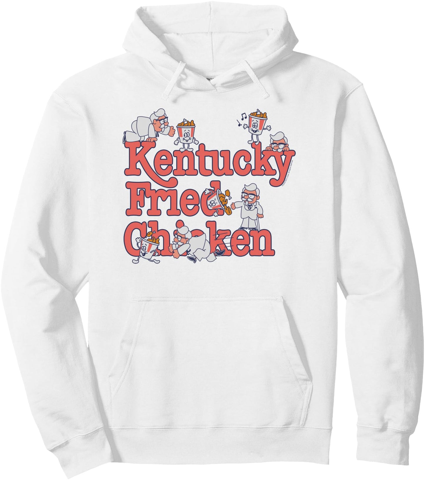 Kentucky Fried Chicken Retro Colonel Cartoon KFC Fast Food Pullover Hoodie