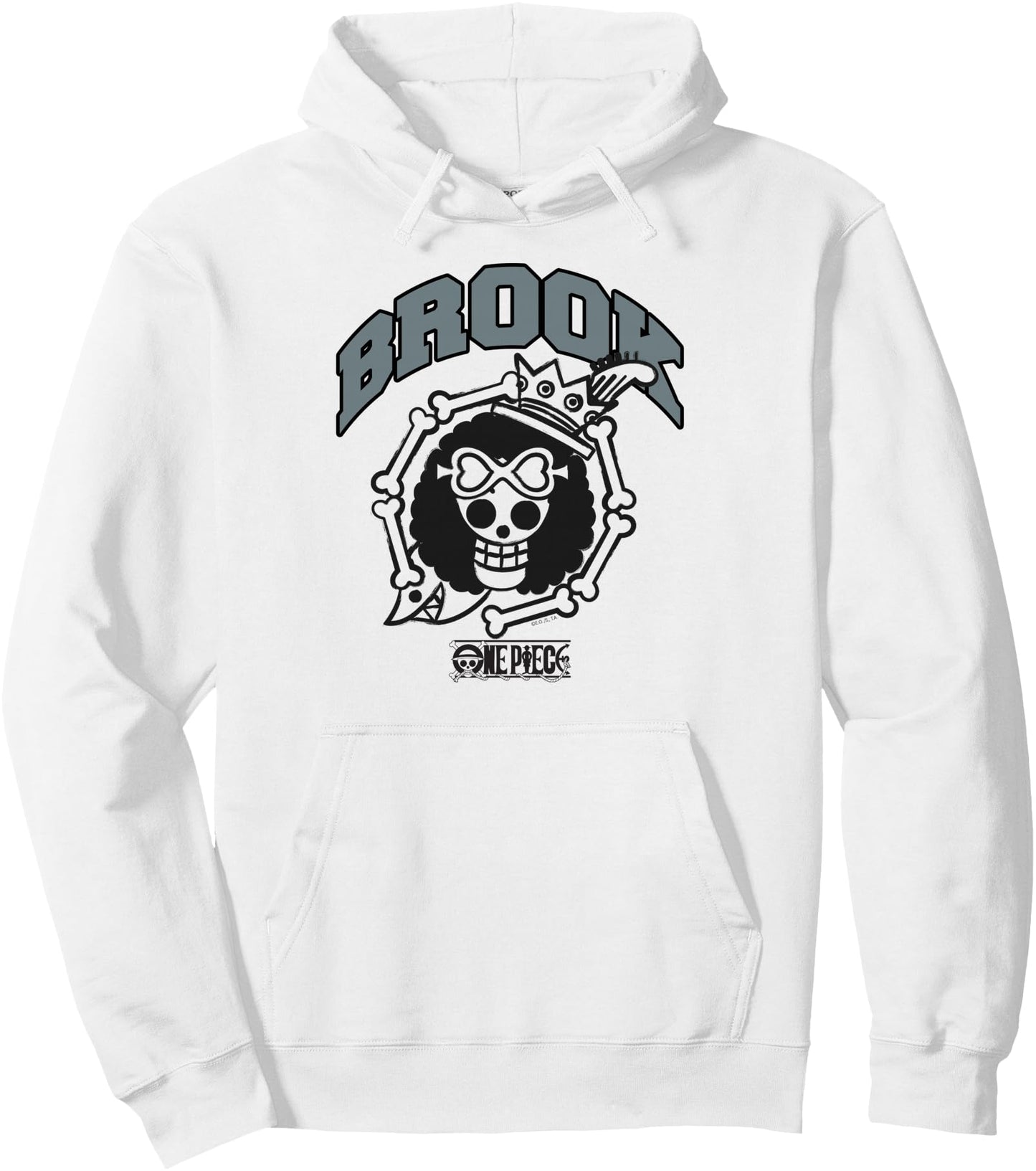 One Piece Anime Soul King Brook Jolly Rogers Icon Pullover Hoodie