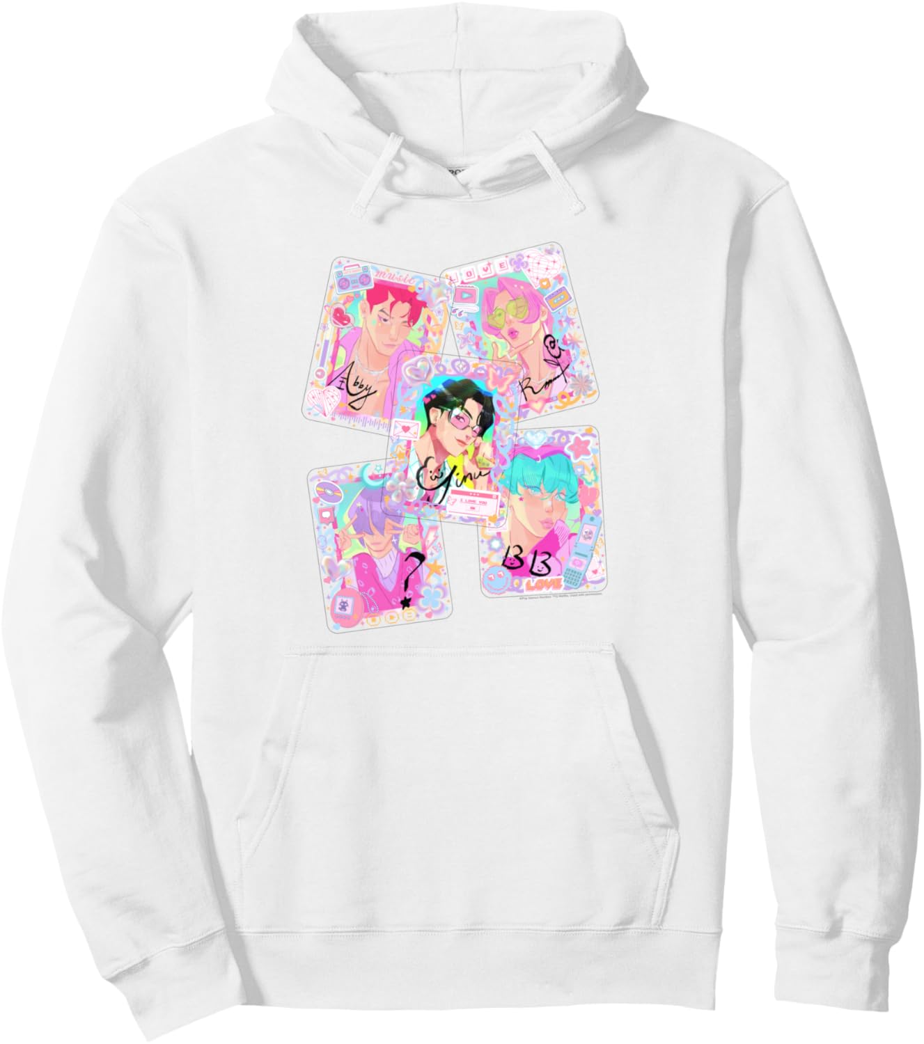 KPop Demon Hunters Halloween Saja Boys Deco Photocards Pullover Hoodie